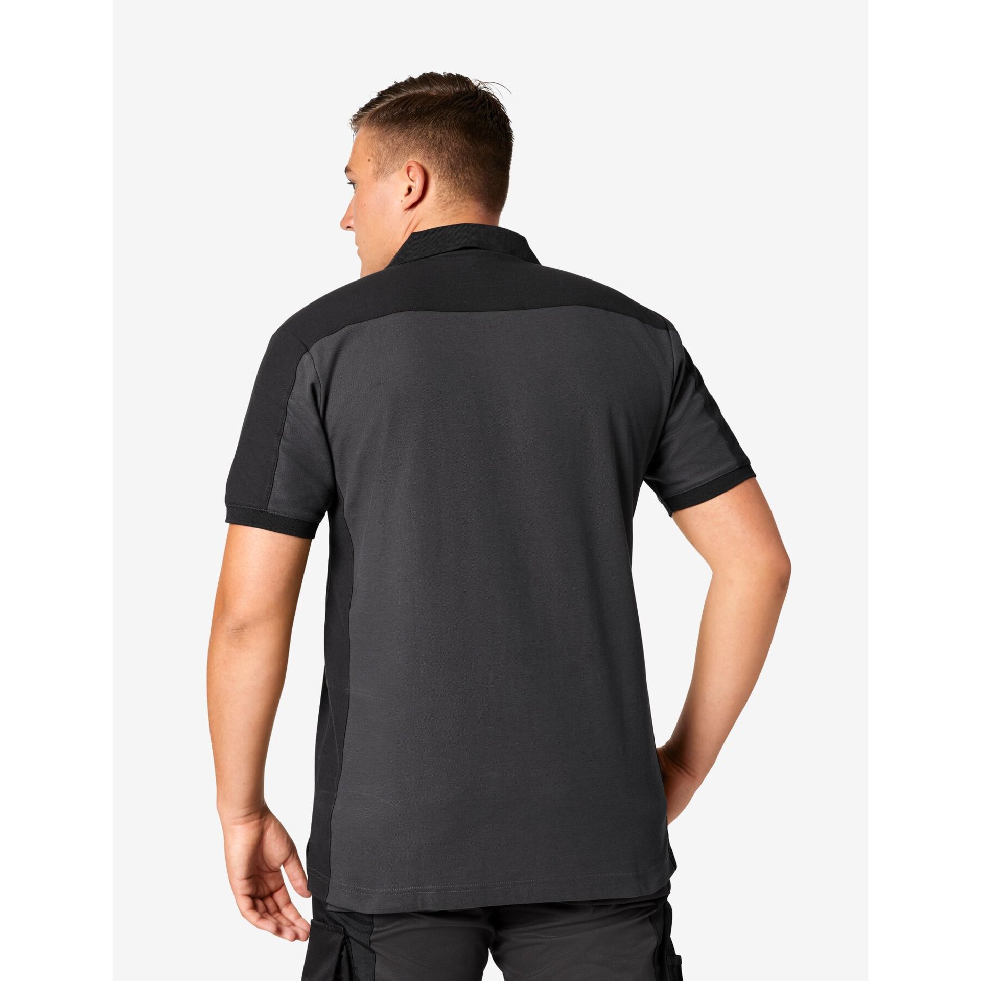 KONRAD Polo-Shirt zweifarbig anthrazit-schwarz Gr. 2XL