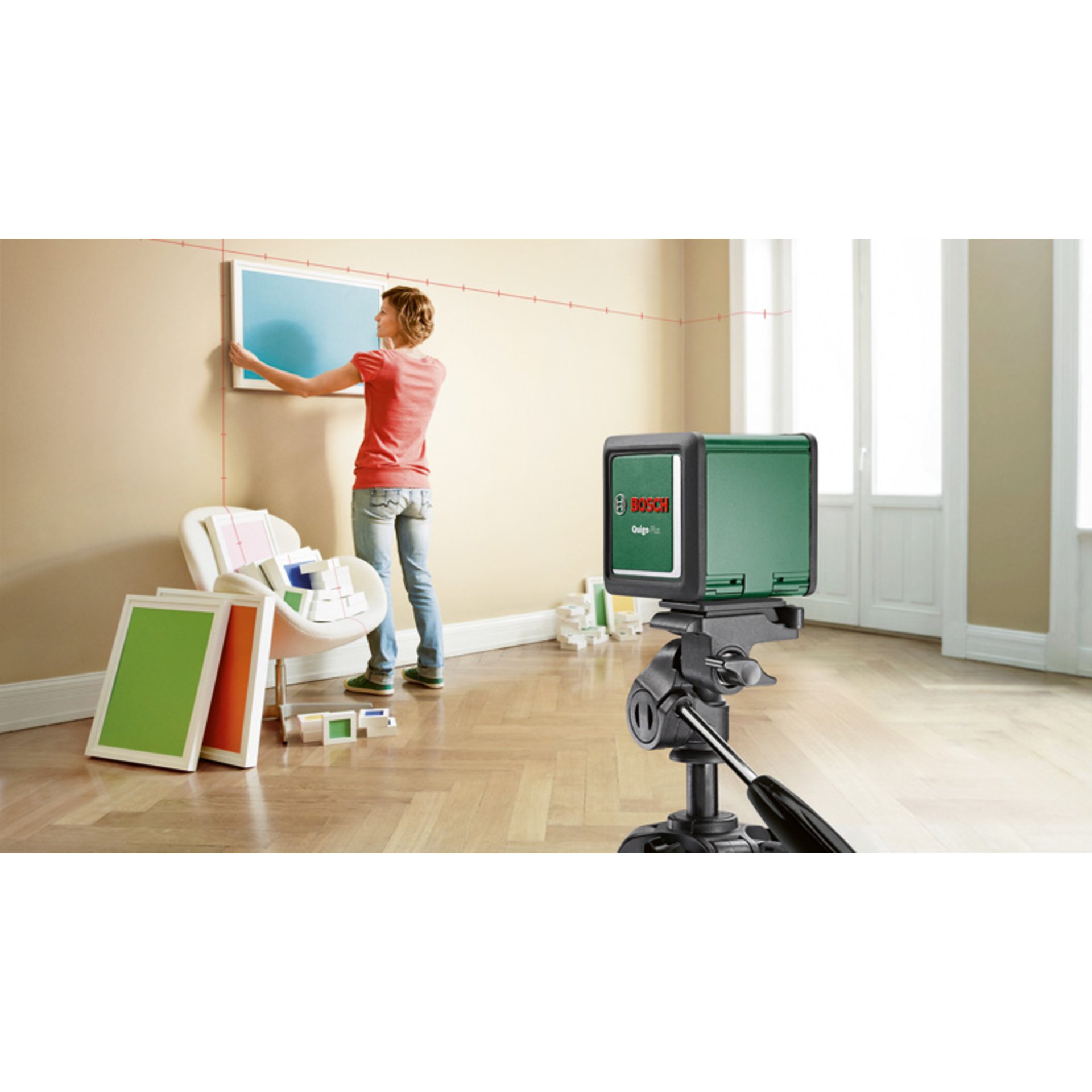 Kreuzlinien-Laser Quigo Plus, eCommerce-Karton