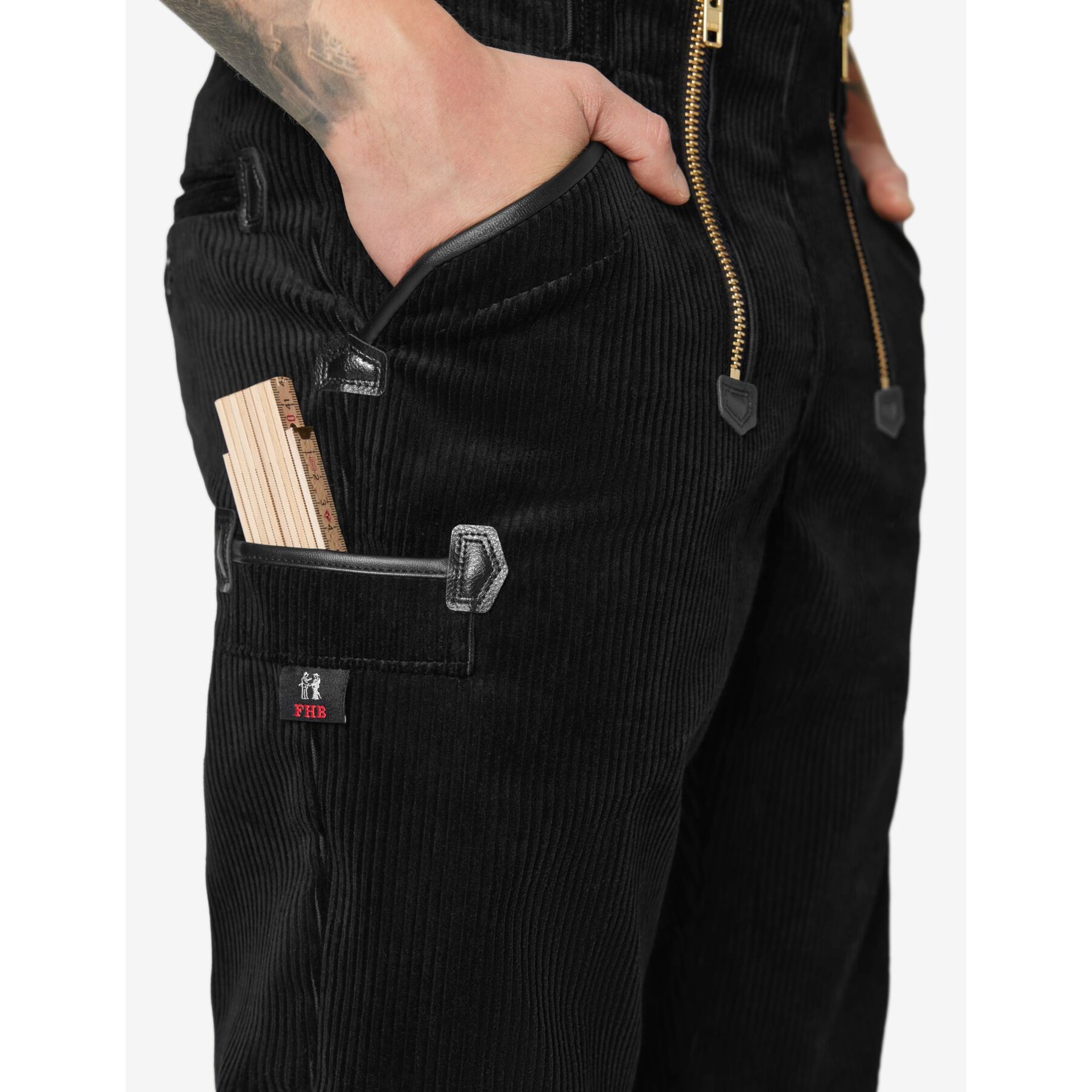 PETER Zunfthose Trenkercord Dreidraht schwarz 50