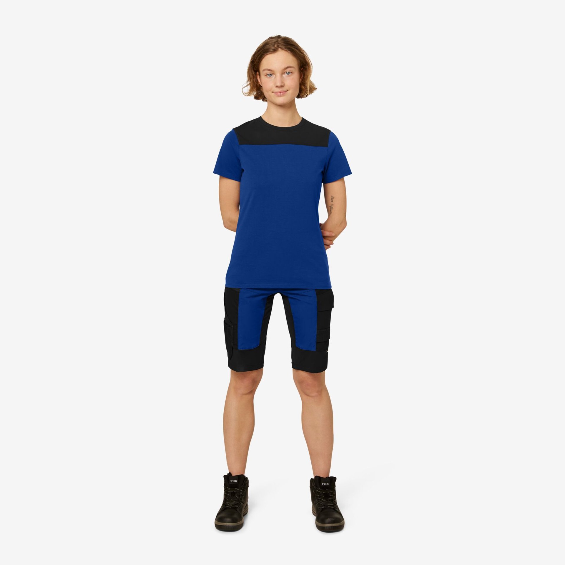 KIRA T-Shirt Damen royalblau-schwarz XS