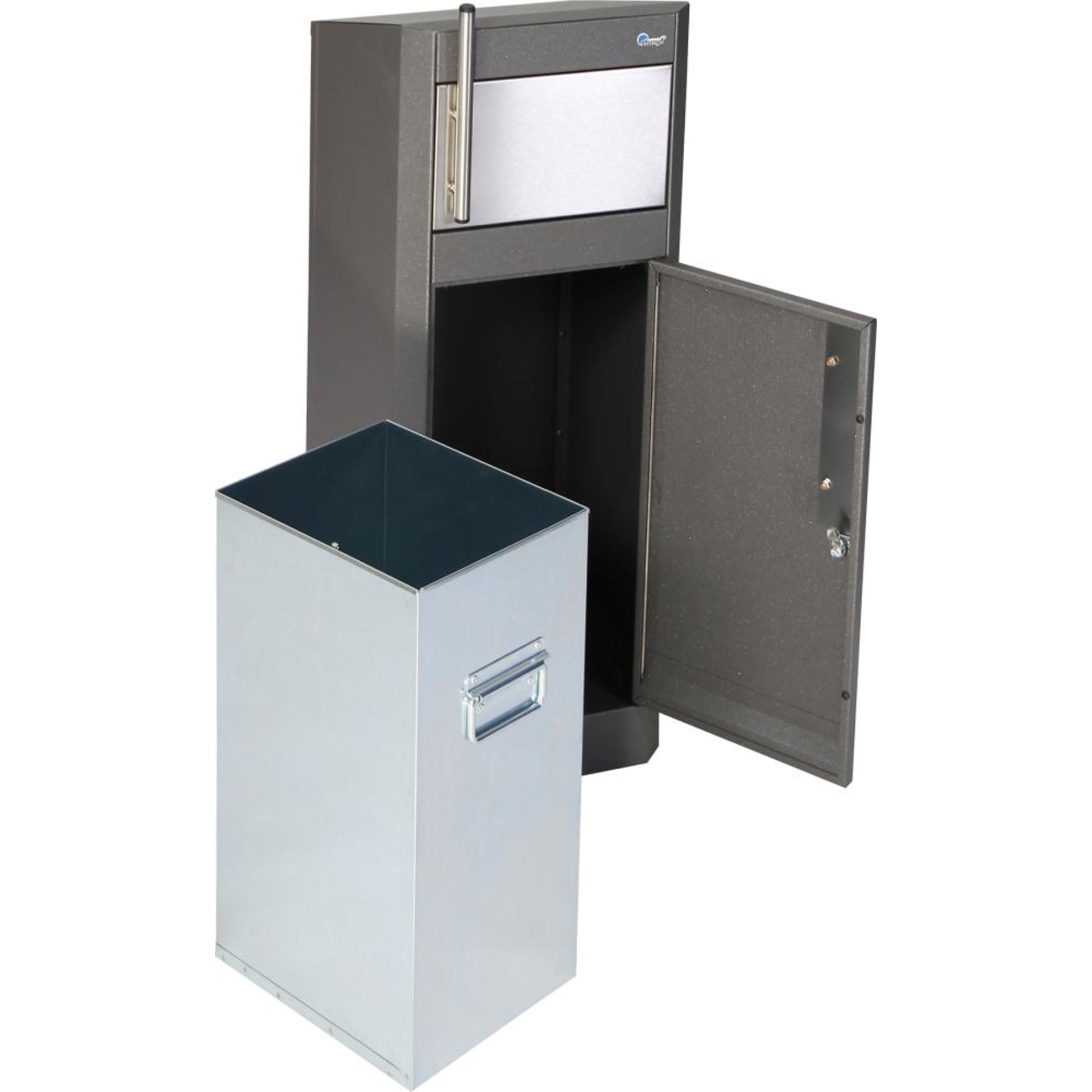 Abfallbehälter Binox- Hybrid-25l f. Gebäude 315x336x835mm