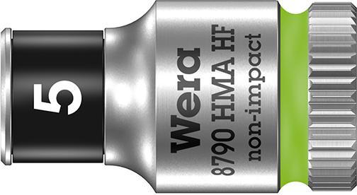 Wera Steckschlüsseleinsatz mit Haltefunktion 6-kant lang 1/4" 5x mm