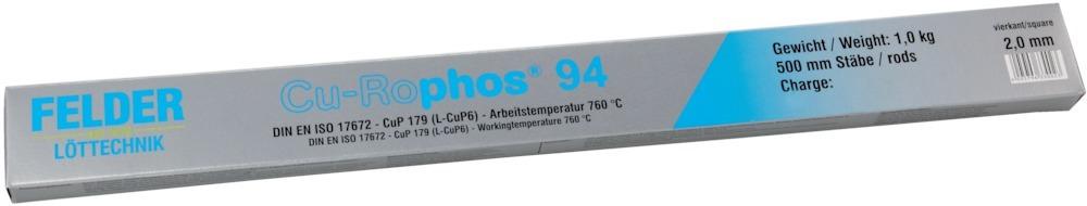Kupfer-Hartlot B-Cu 94 CPRophos 94 2,0 mm