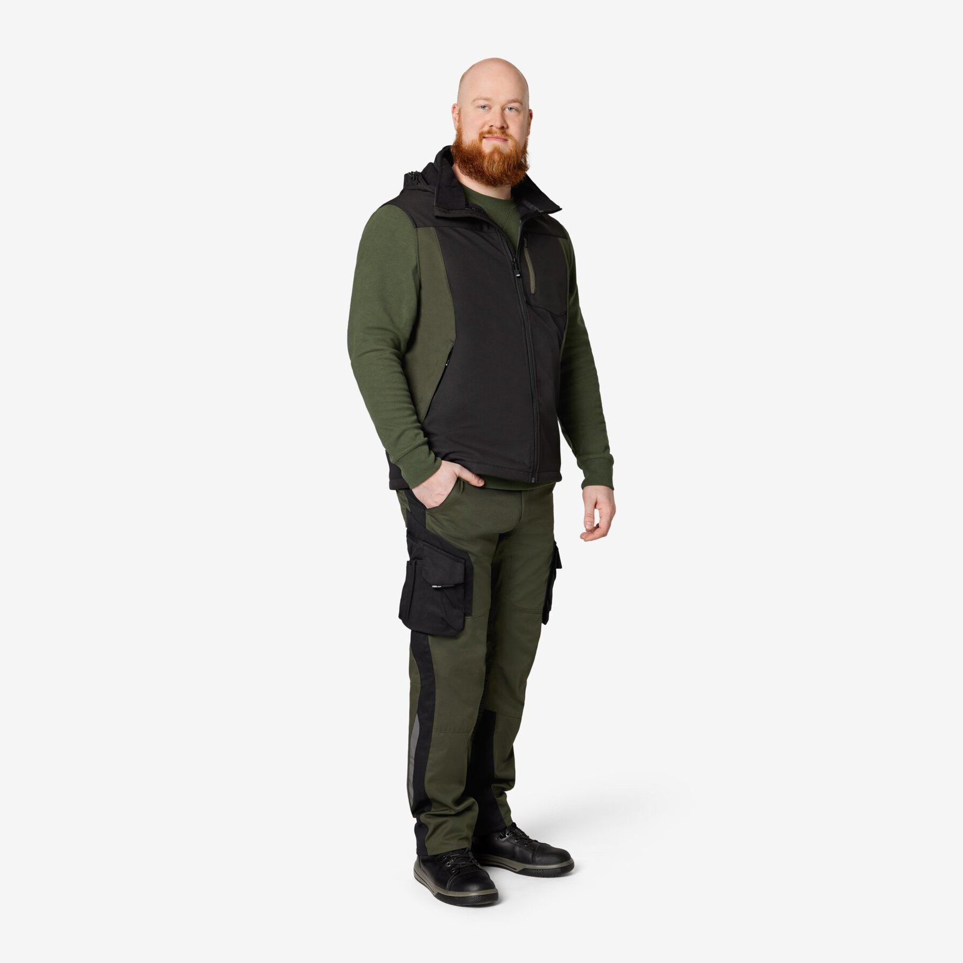 FABIAN Arbeitshose oliv-schwarz 98