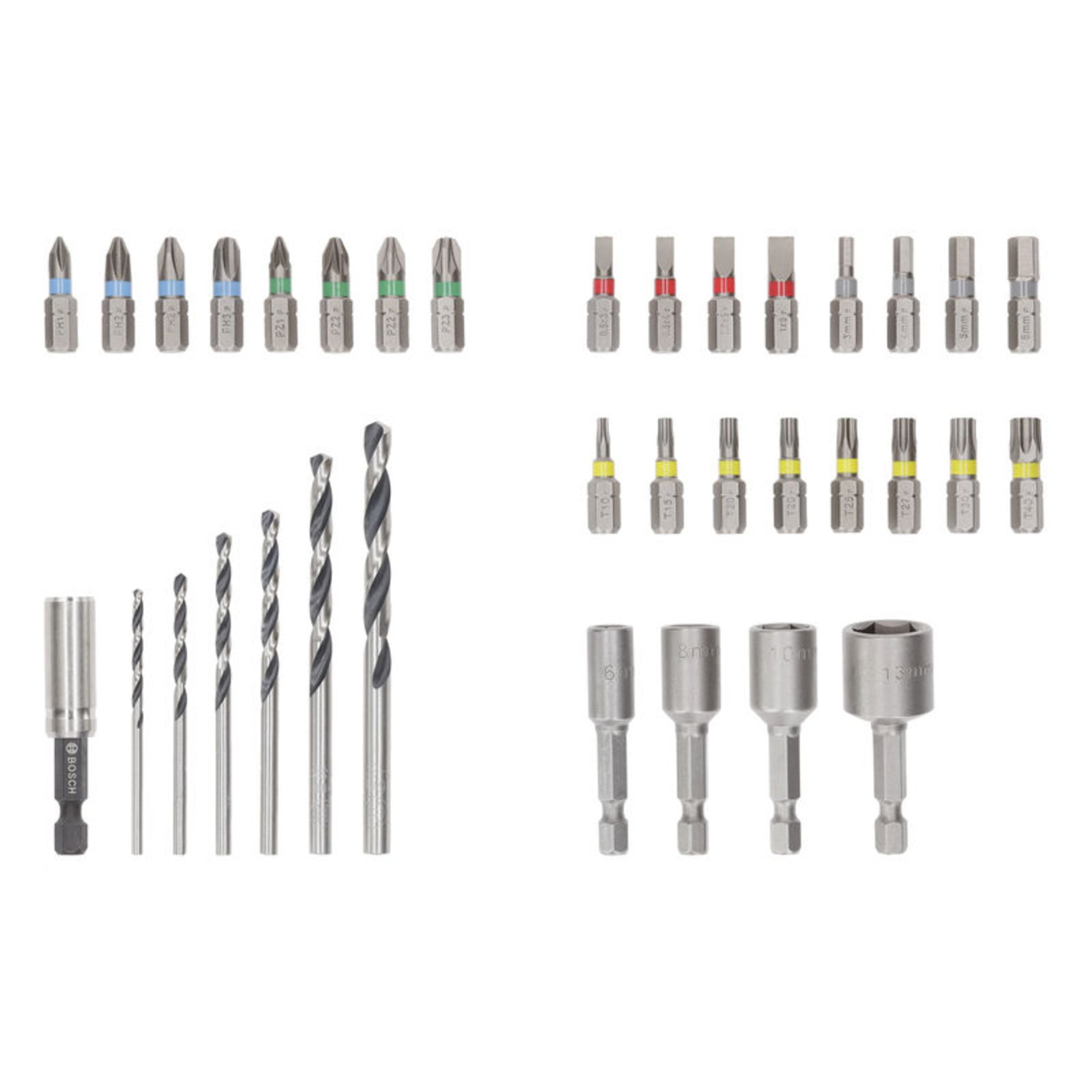 Extra Hard Schrauberbit- und Metal HSS Bohrer-Set, 35-tlg.