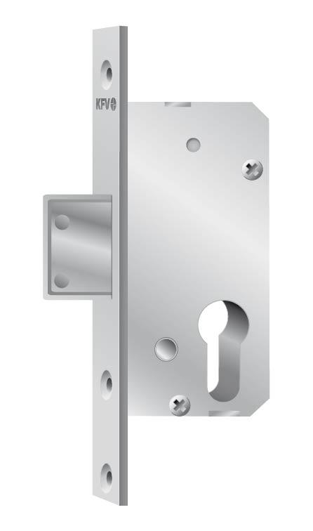 KFV PT-Einsteckriegelschloss,60-PZ,D30,24kt,DL/DR Edel