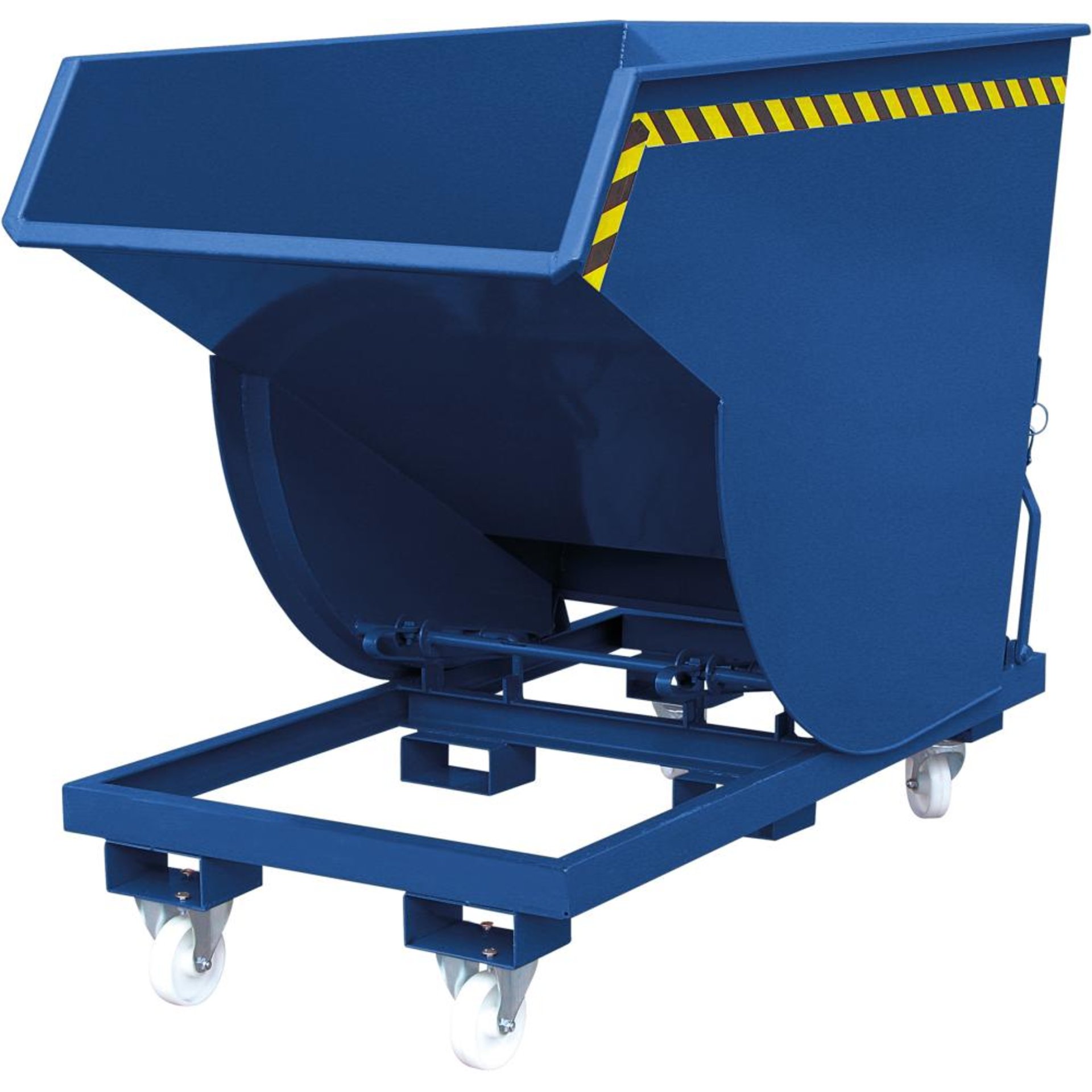 Kippbehälter 300 l B780xT1700xH1195 mm RAL5010,Tragkraft 300kg mit Rollen