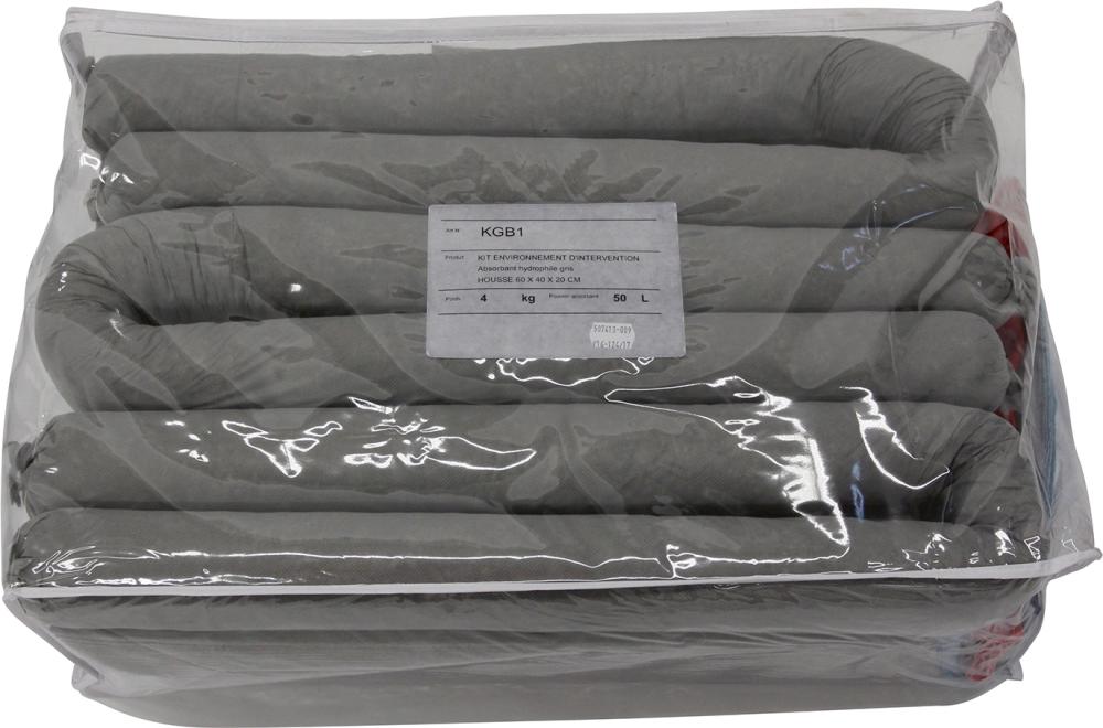 Notfallset, Tasche, Inh. grau, Aufnahme 50L PP-Bindevlies hohe Aufnahmekapazität