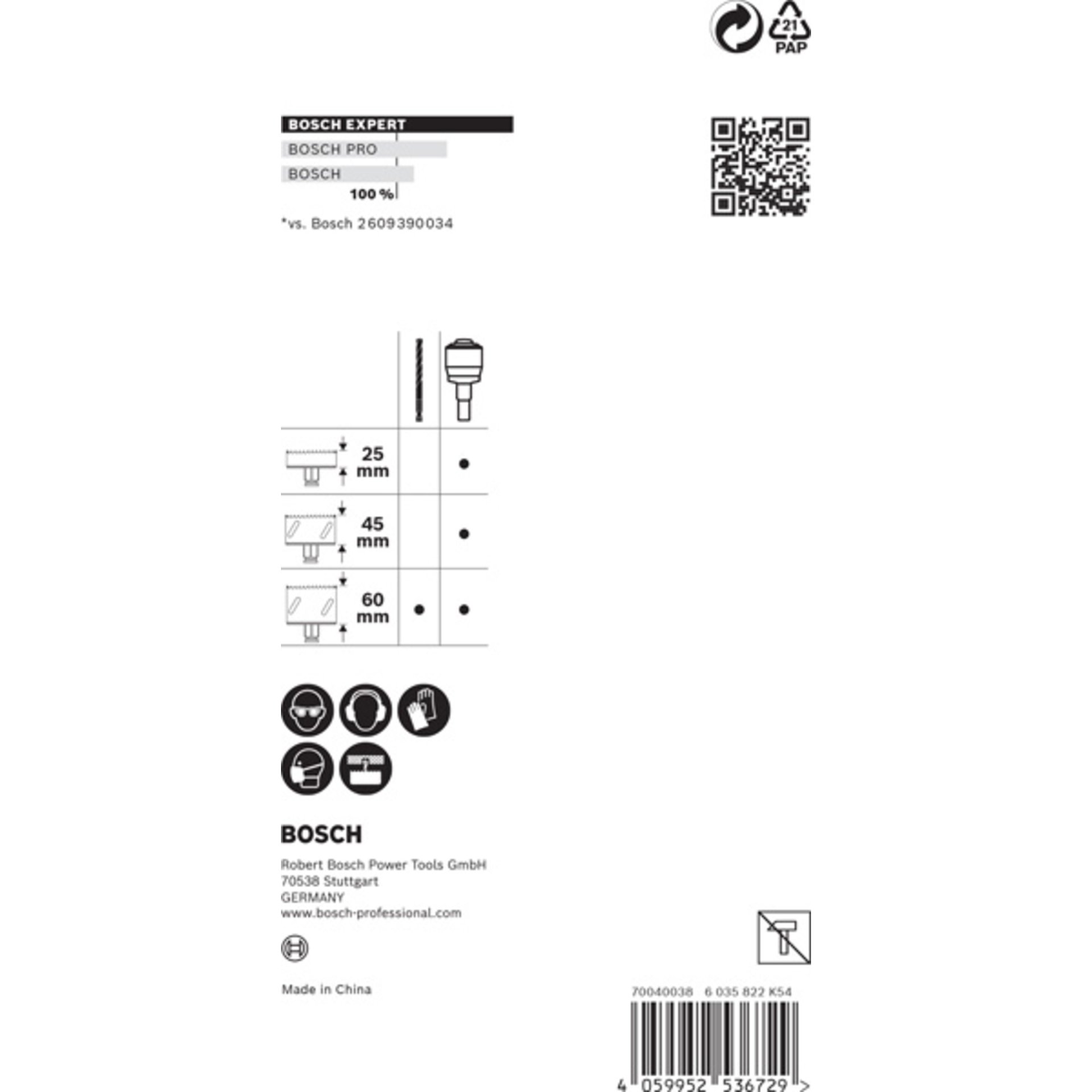 EXPERT Power Change Plus Aufsteckhalter, 11 mm, TCT Bohrer, 8,5 x 105 mm, 2-tlg.