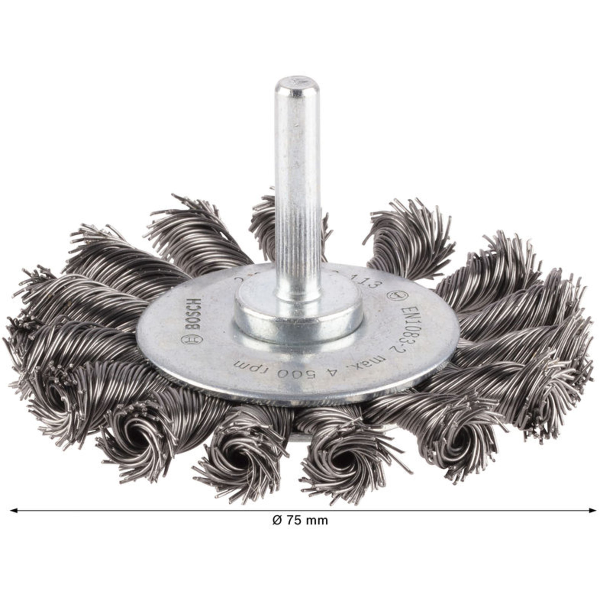 PRO Metal heavy Scheibenbürste, gerader Schaft, 75 x 0,5 mm