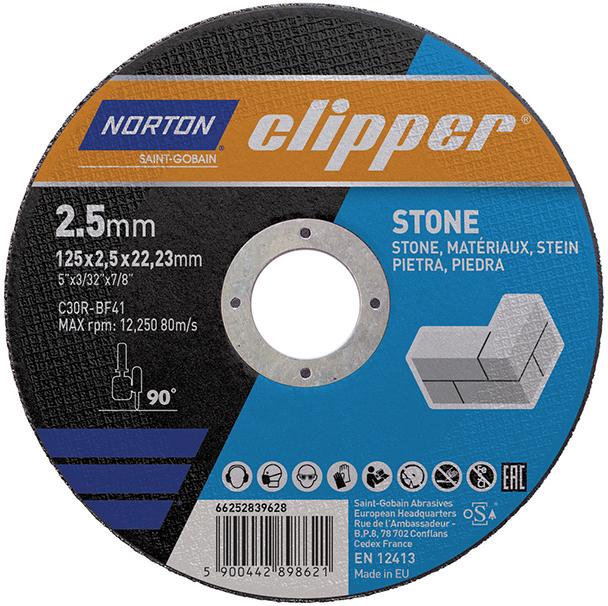 NORTON clipper Trennscheibe Stein C30R-125x2.5x22.23mm