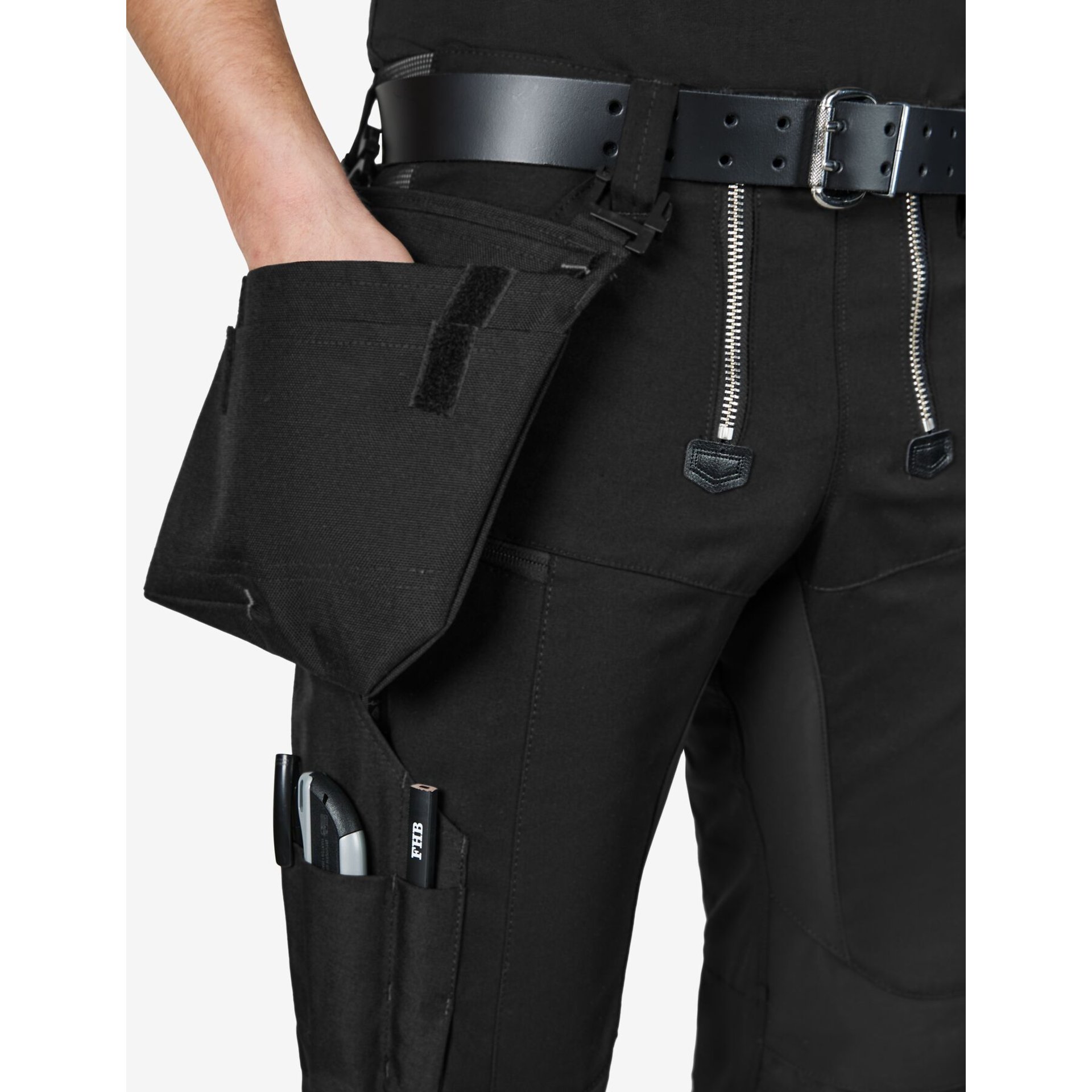 LOU Zunfthose Piratenform elastisch schwarz 56