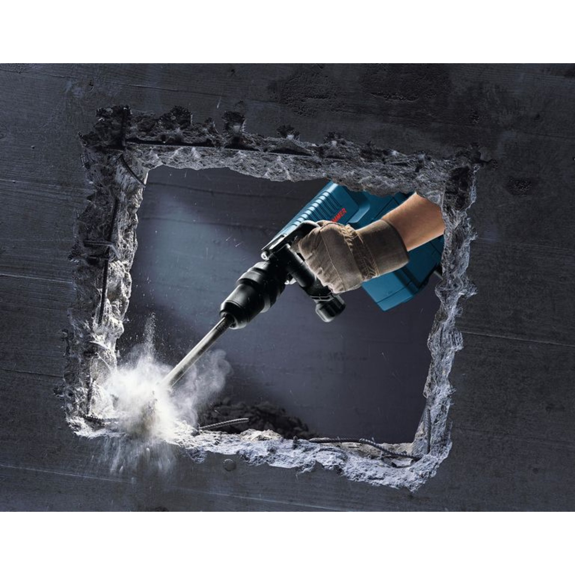 Schlaghammer mit SDS max GSH 11 E im Handwerkerkoffer