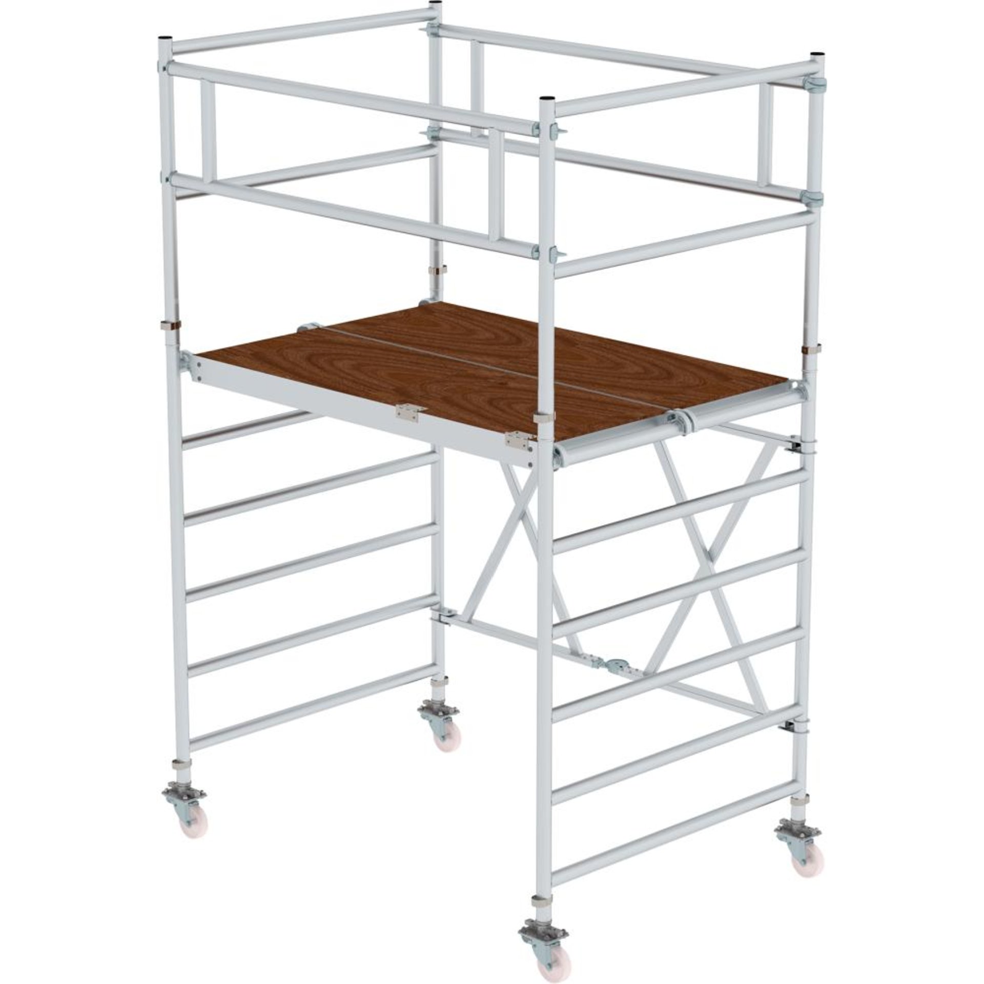 Alu-Klappgerüst Plattform B1800xT1350 mm Plattformhöhe 1,80 m Arbeitshöhe bis 3,80 m