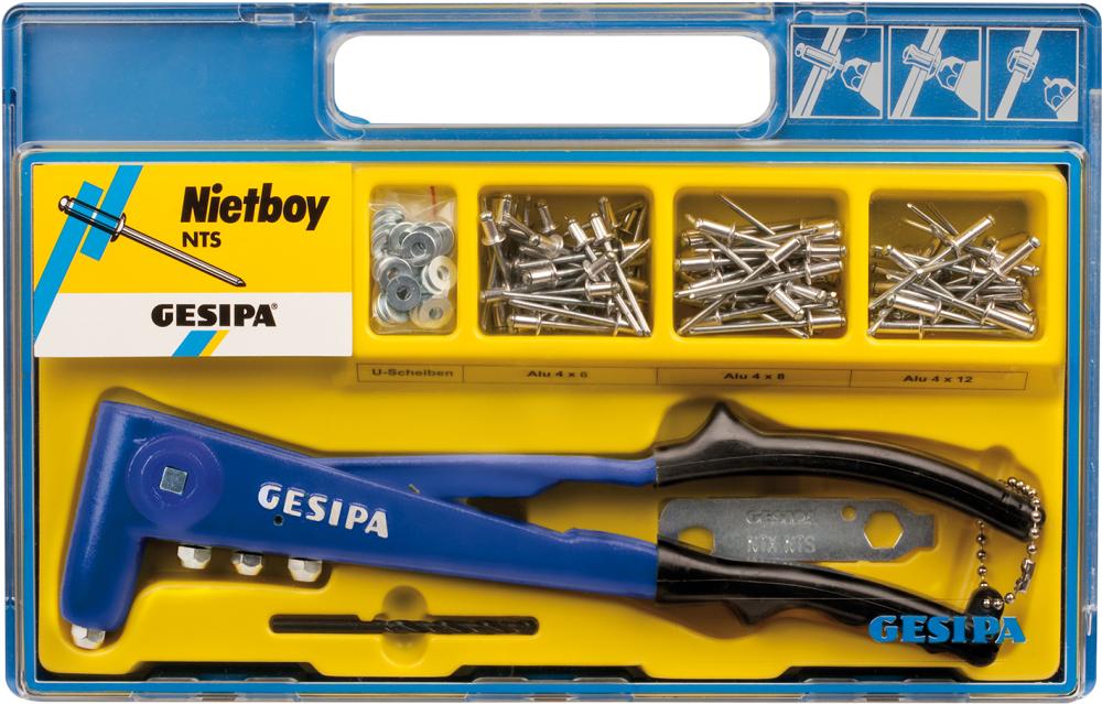 Gesipa Blindnietgarnitur Nietboymit Handnietzange NTS 136-teilig Gesipa Blindnietgarnitur Nietboymit Handnietzange NTS 136-teilig