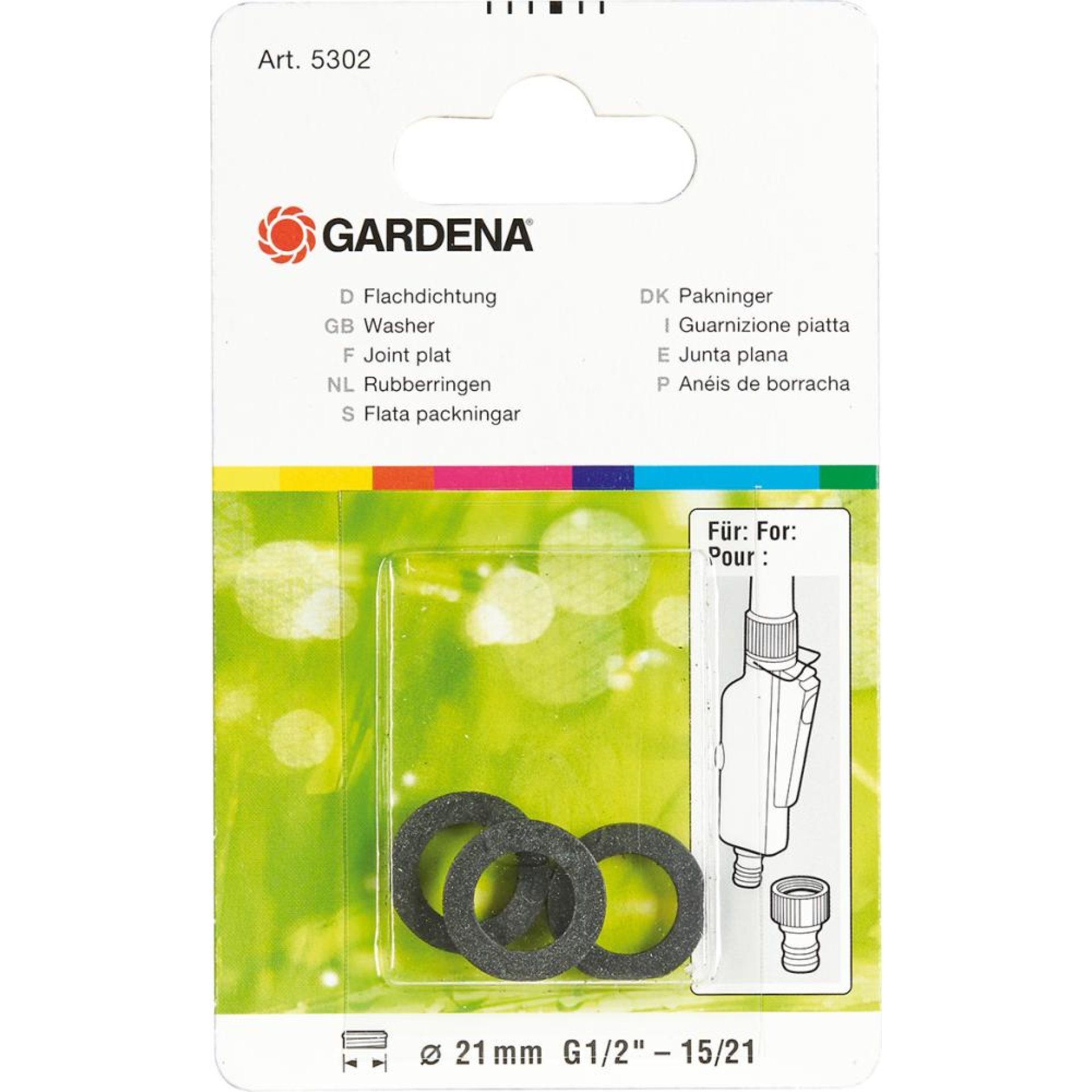 Flachdichtung a 3Stck.für900,2900,949 Gardena Gardena