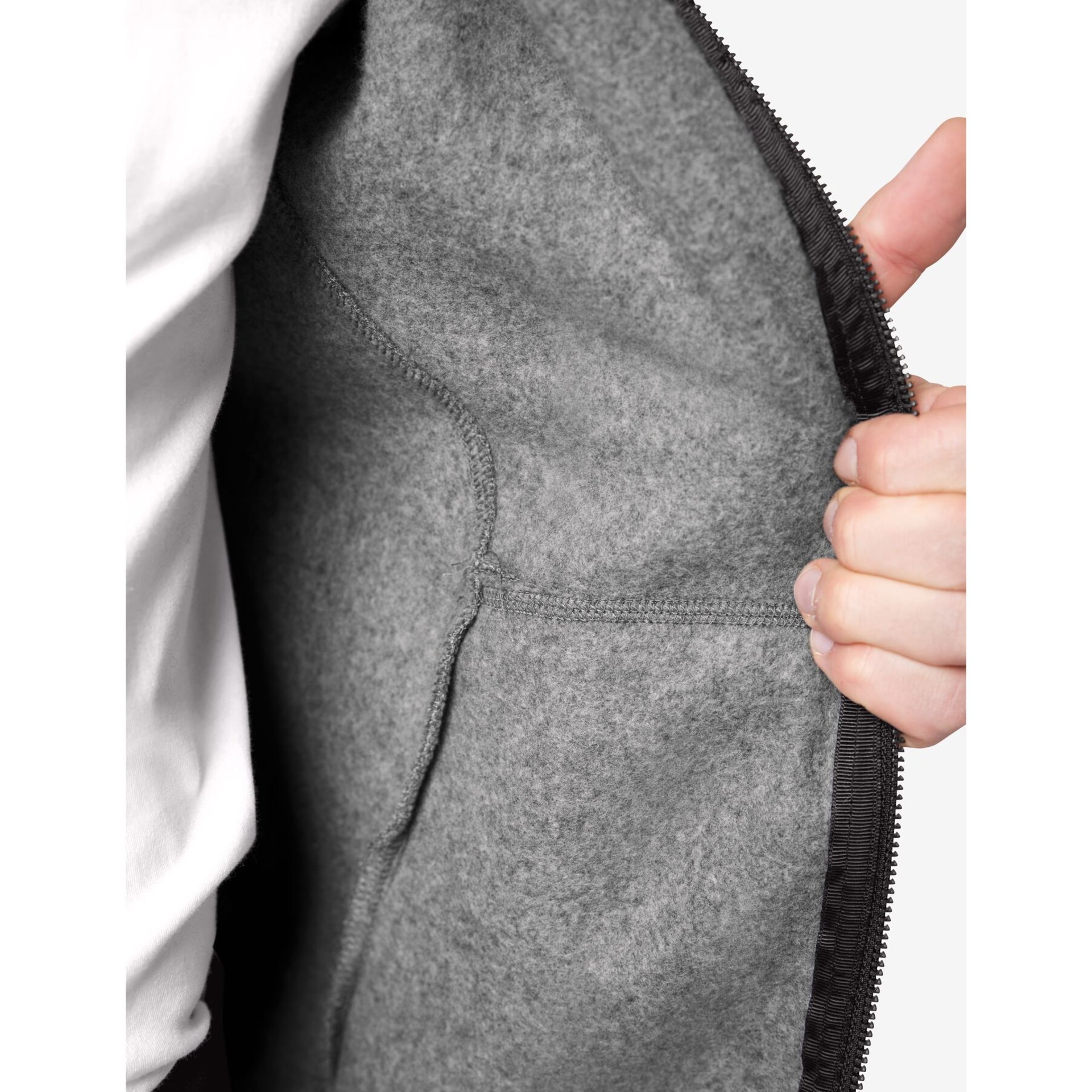 BENNO Sweater-Jacke mit Kapuze grau S