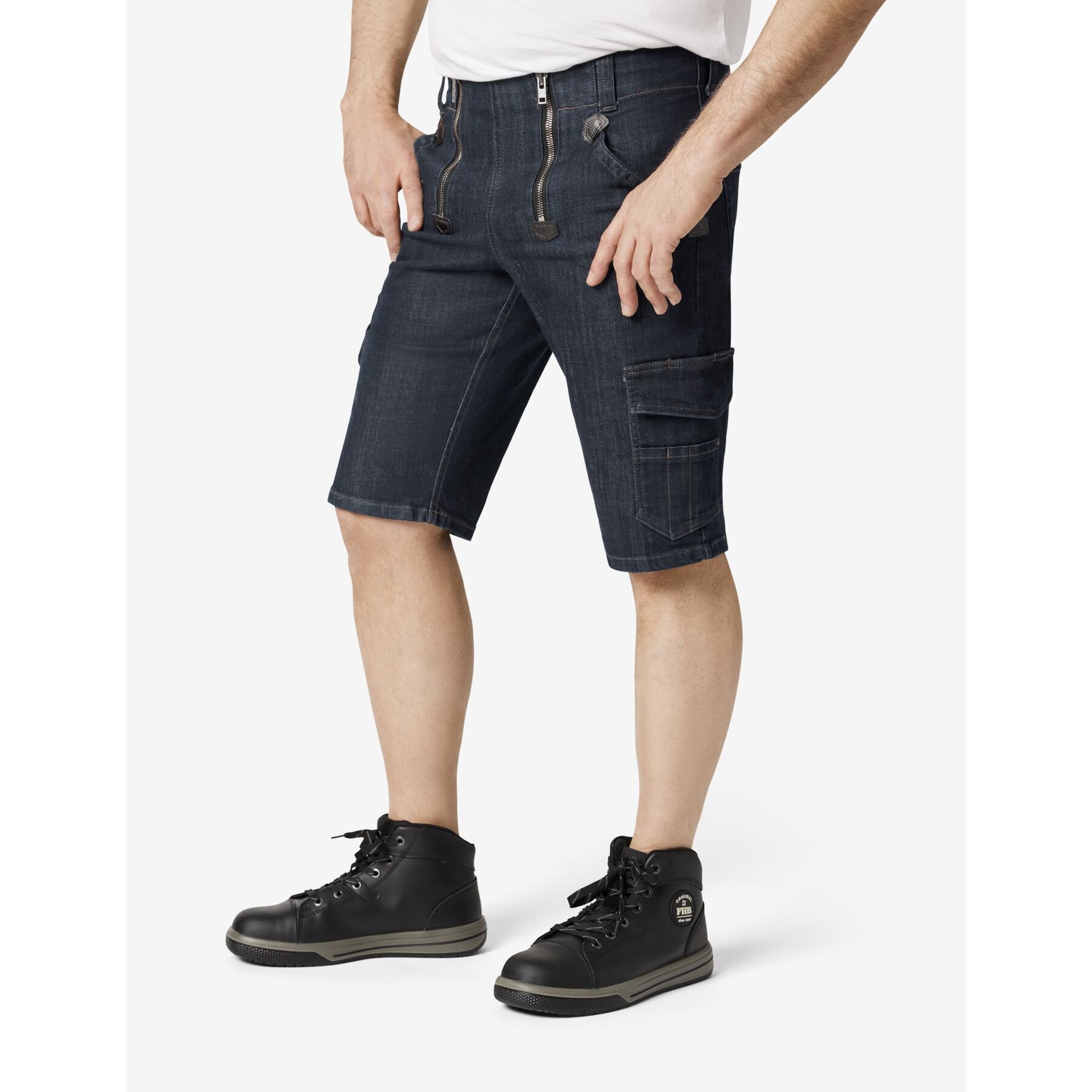 VOLKMAR Zunft-Bermuda Stretch-Jeans schwarzblau 42