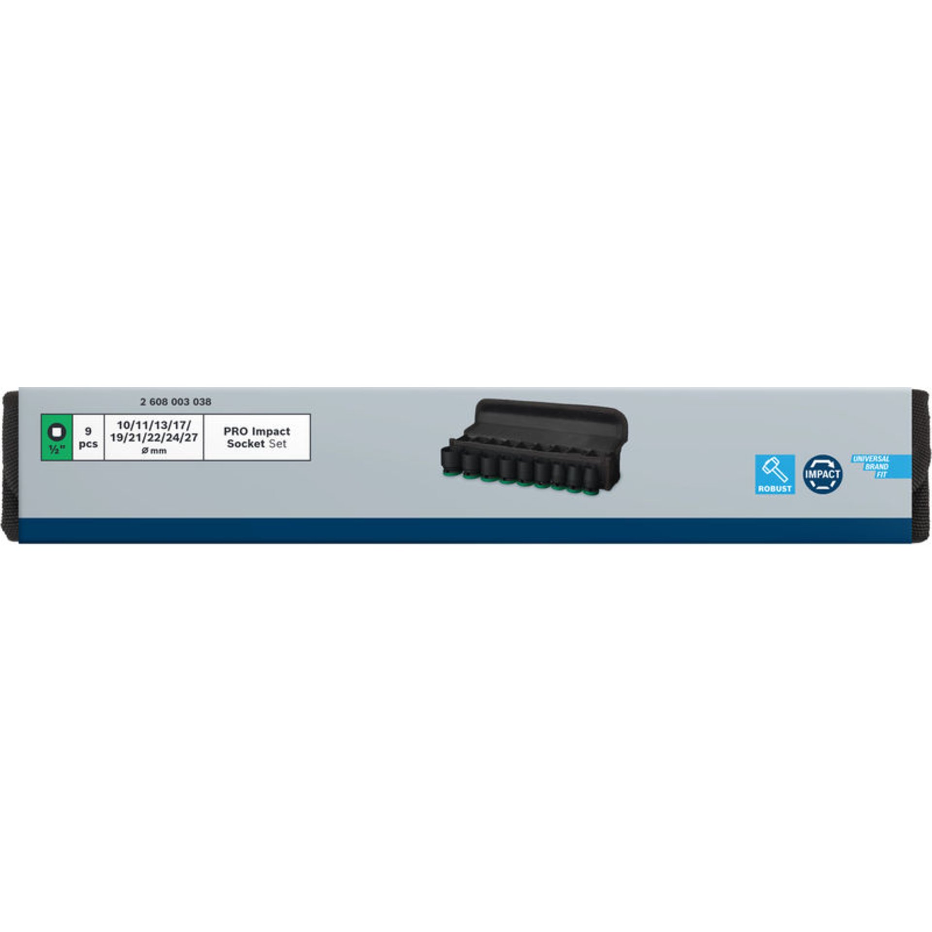 PRO Impact Steckschlüsselsatz Set, 1/2", Standard, 9-tlg.