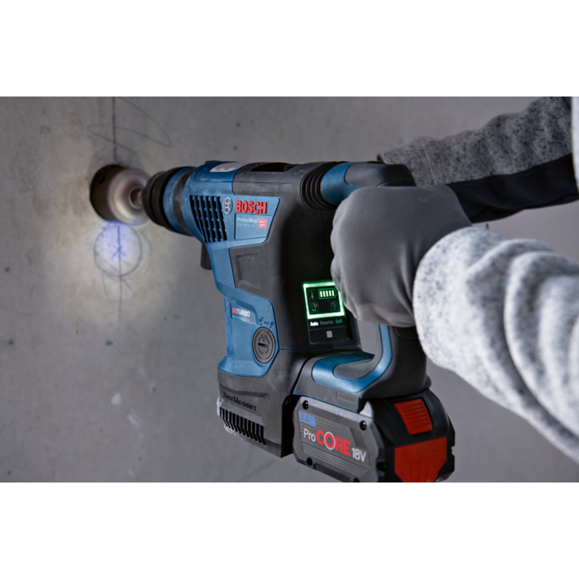 Akku-Bohrhammer BITURBO mit SDS plus GBH 18V-34 CF
