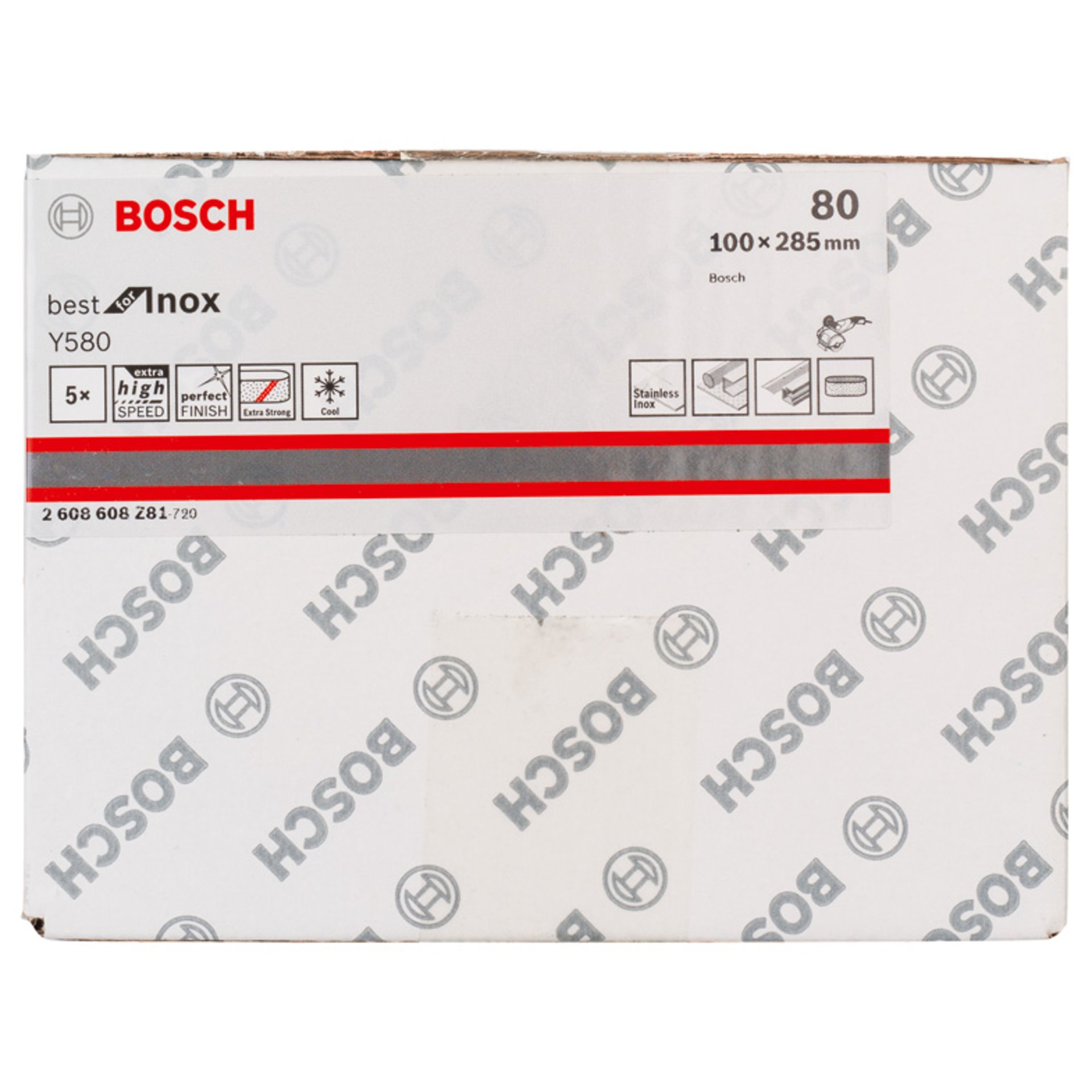 PRO Y580 Schleifband, 100 x 285 mm, 90 mm, G80, 5-tlg.