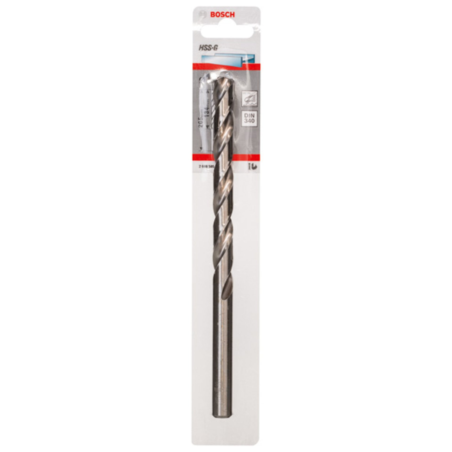Metallbohrer HSS-G, DIN 340, 12 x 134 x 205 mm, 1er-Pack