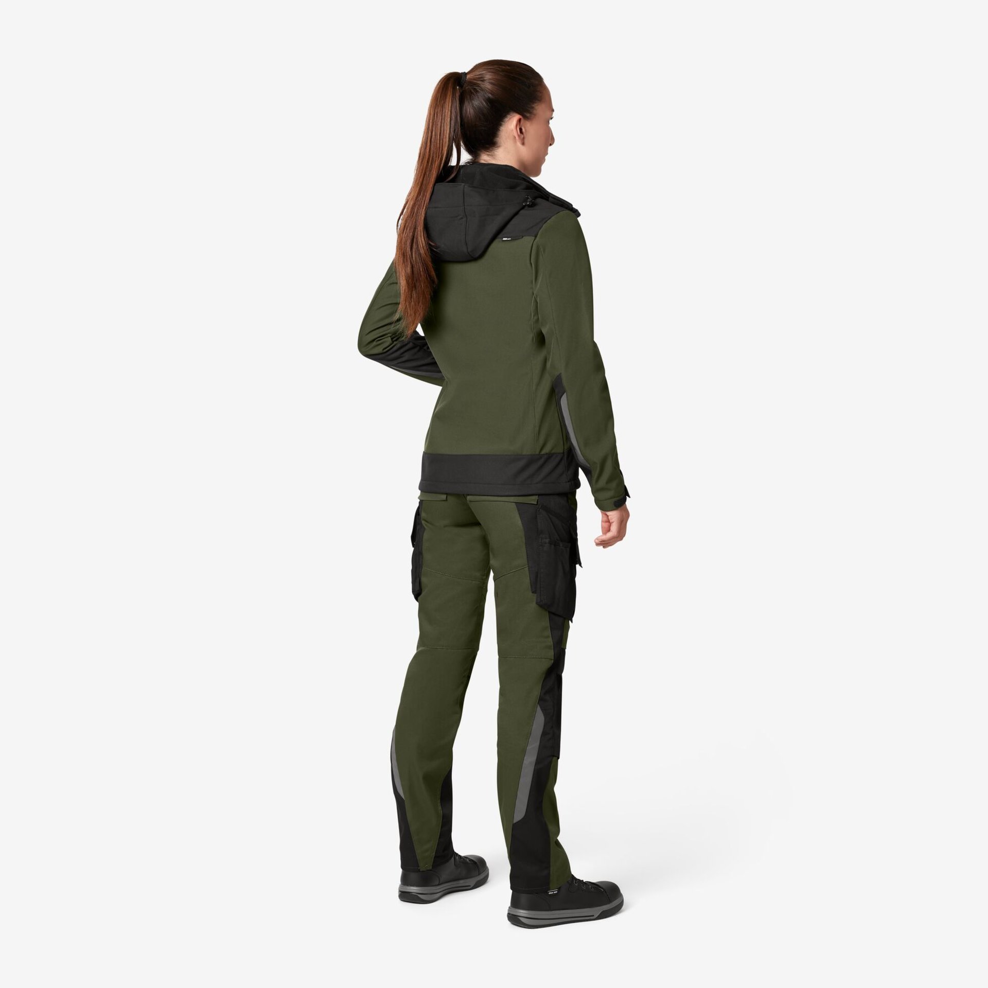 JULIA Softshell-Jacke Damen oliv-schwarz 3XL