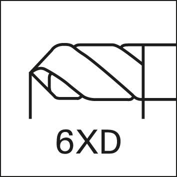 Format  Spiralbohrer VHM SUPRA Schaft HA Innenkühlung 6xD 8,30mm