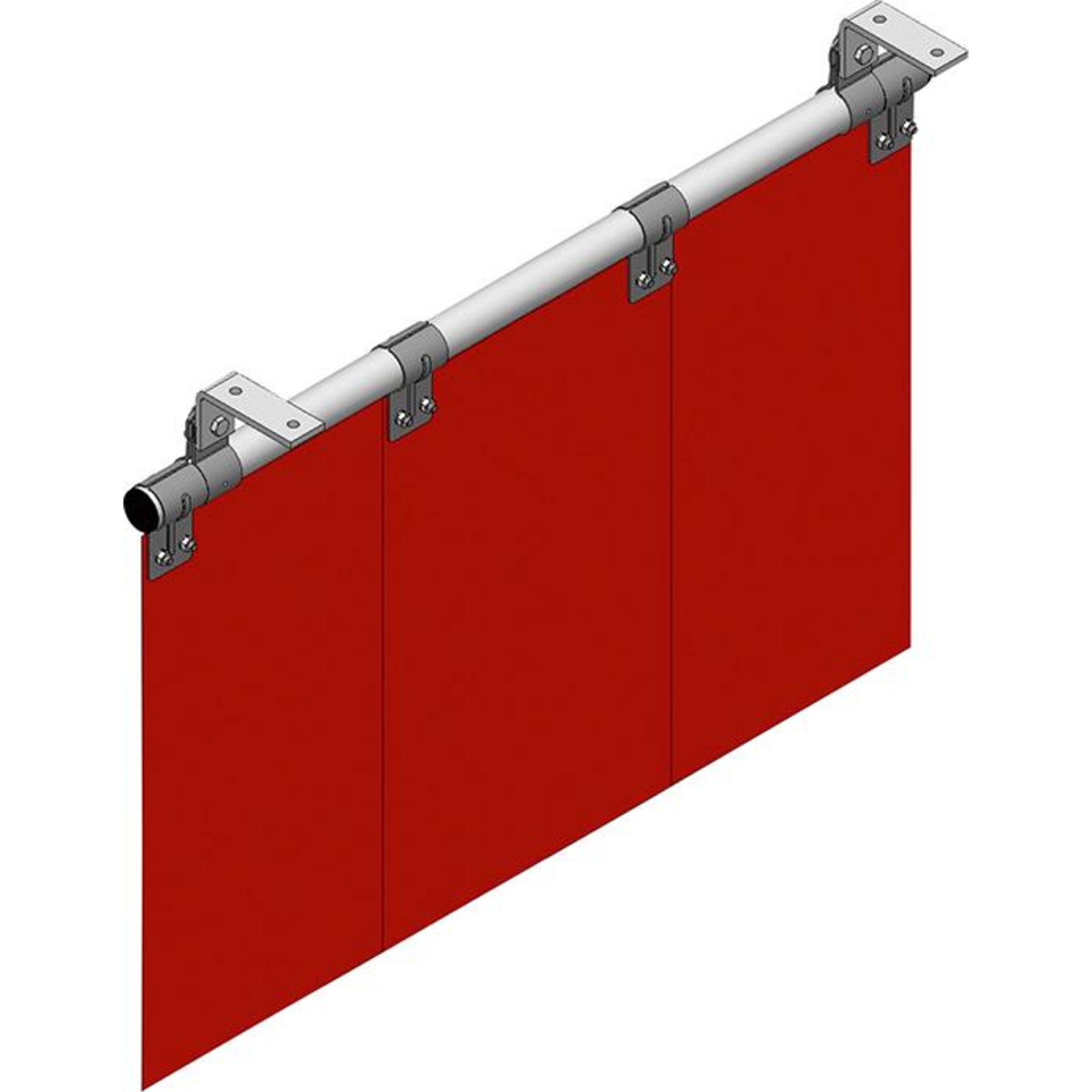PVCSchweißerschutzlamellerotbraun (T50) DIN EN ISO 25980 300mm (B) x 2mm