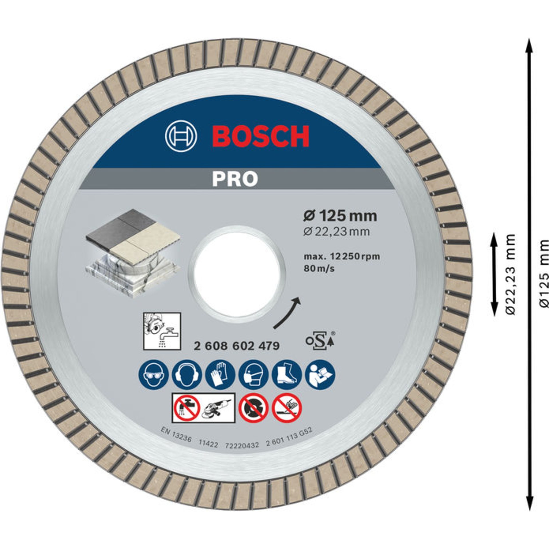 PRO Ceramic Diamanttrennscheibe, 125 x 22,23 mm