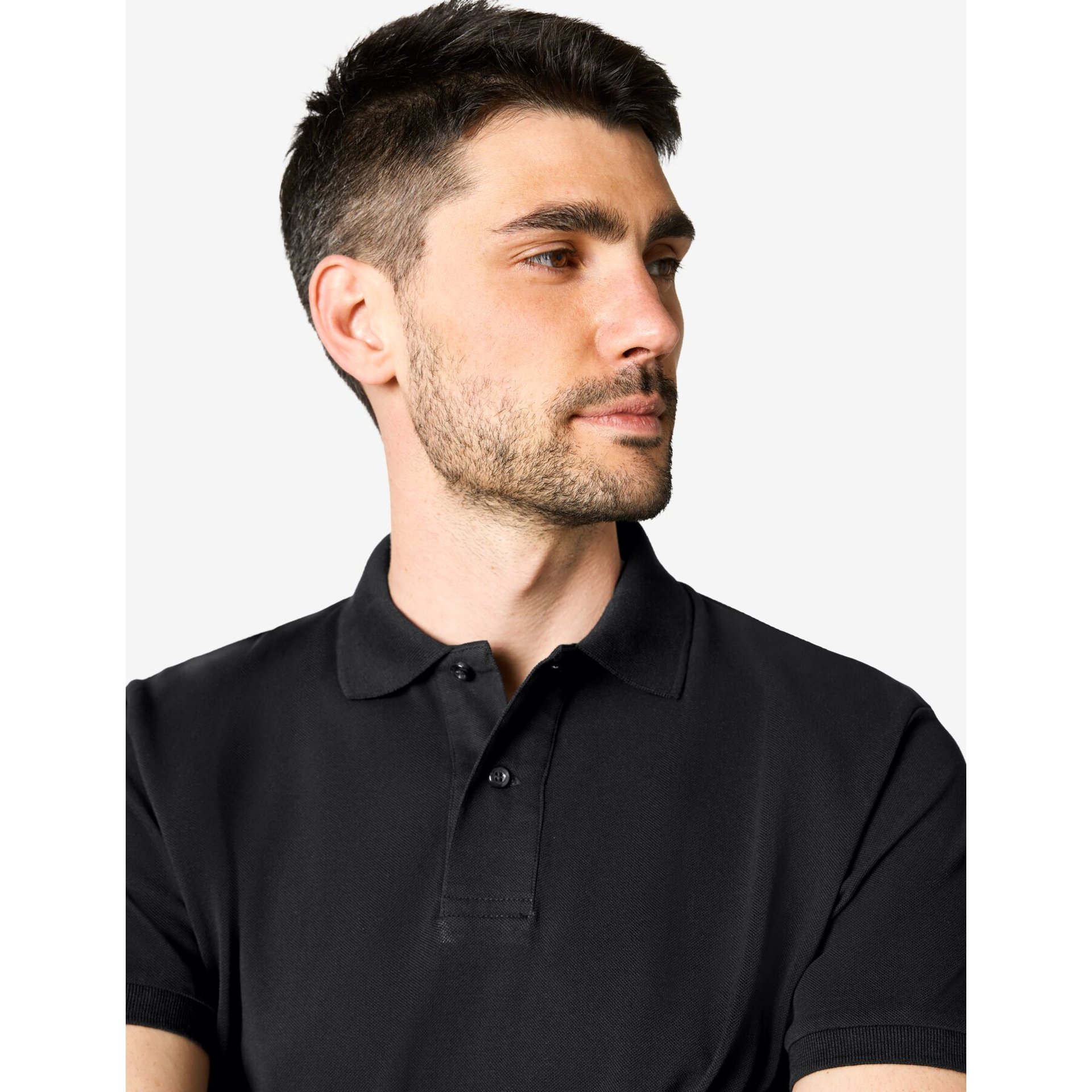 DANIEL Polo-Shirt einfarbig schwarz Gr. 3XL