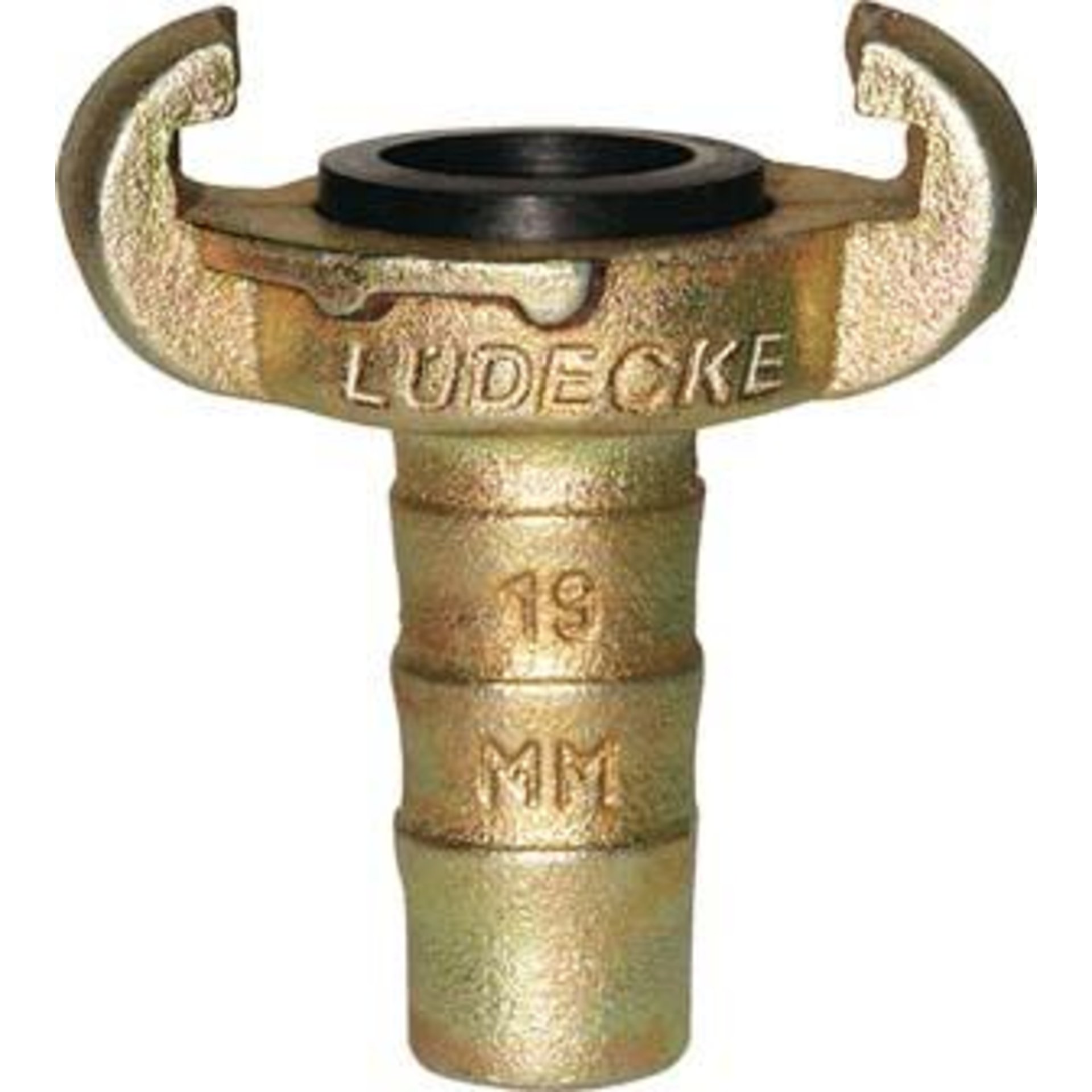 Klauen-Schlauchkupplung DIN 3489, Temperguss, Tülle 10mm, 3/8" LÜDECKE