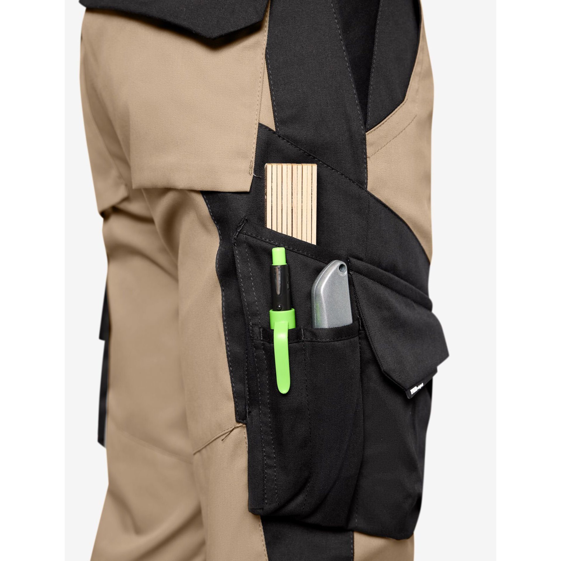 FABIAN Arbeitshose beige-schwarz 88