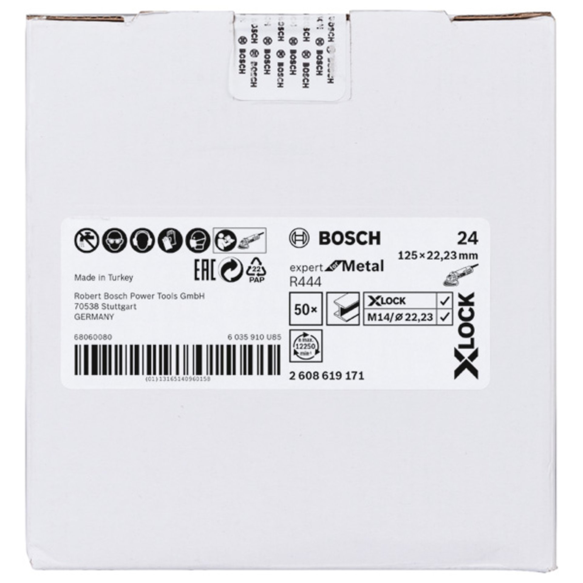X-LOCK Fiberschleifscheibe, Ø125 mm, K 24, R444, Expert for Metal, 1 Stk.
