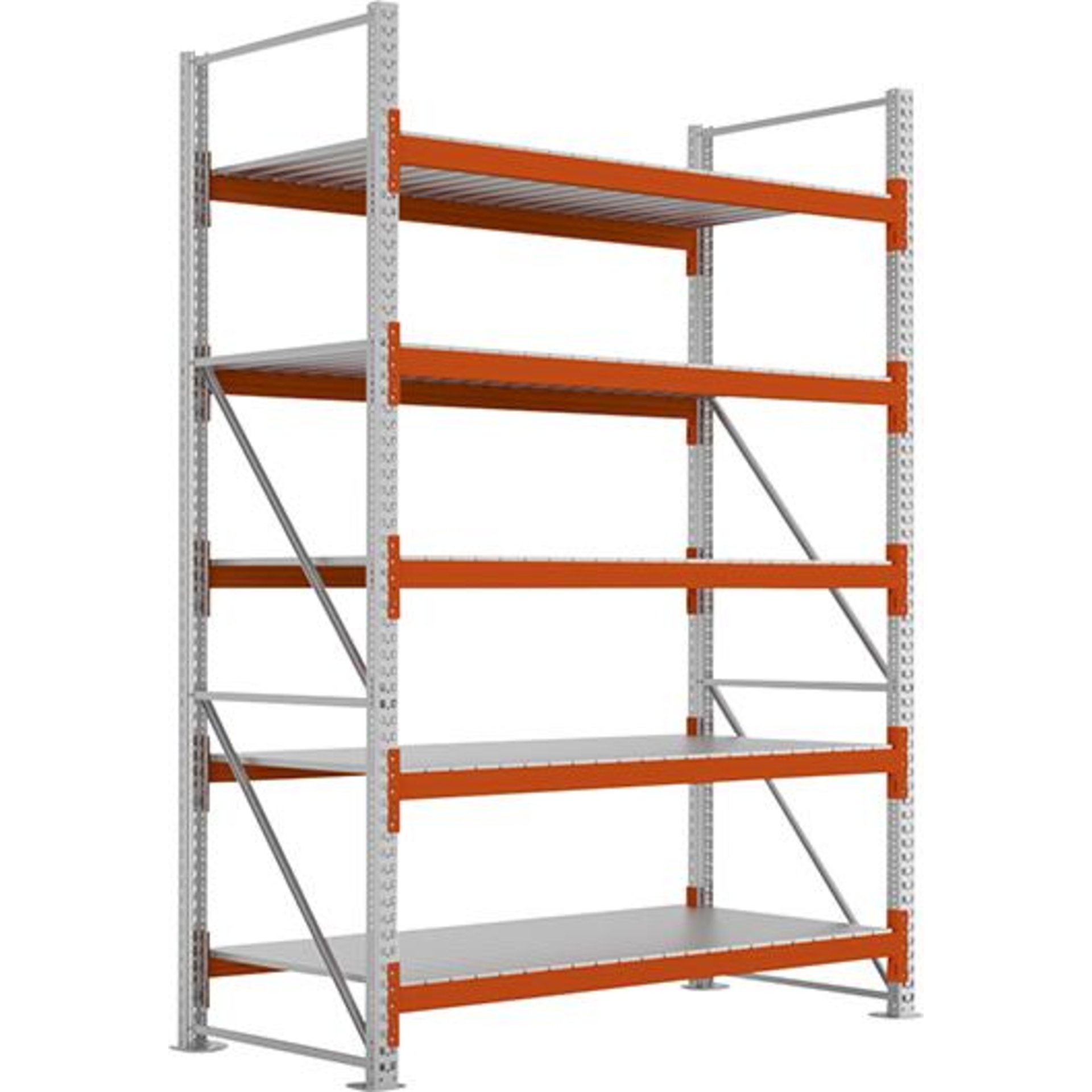 Großfachregal MULTIPAL S B2225xT1100xH3300 mm Grundfeld 5 Böden Fachlast 1700kg