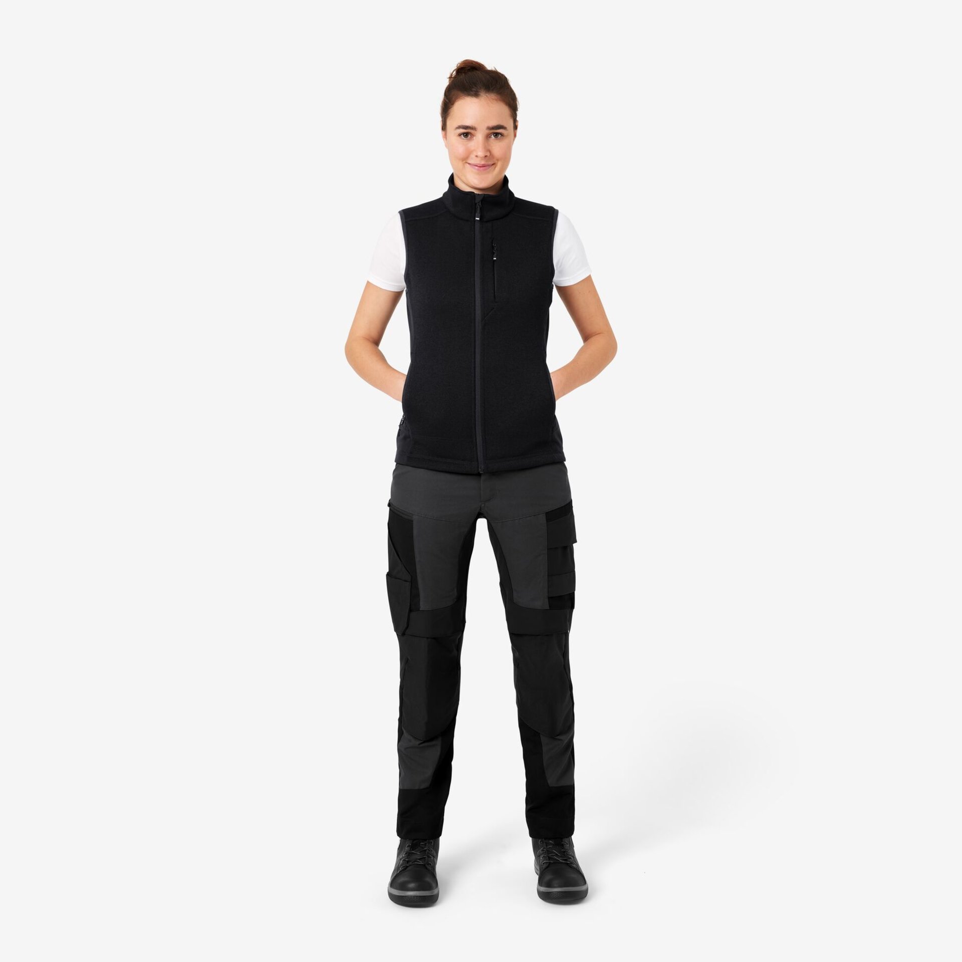 ELSA Strick-Fleece-Weste schwarz S