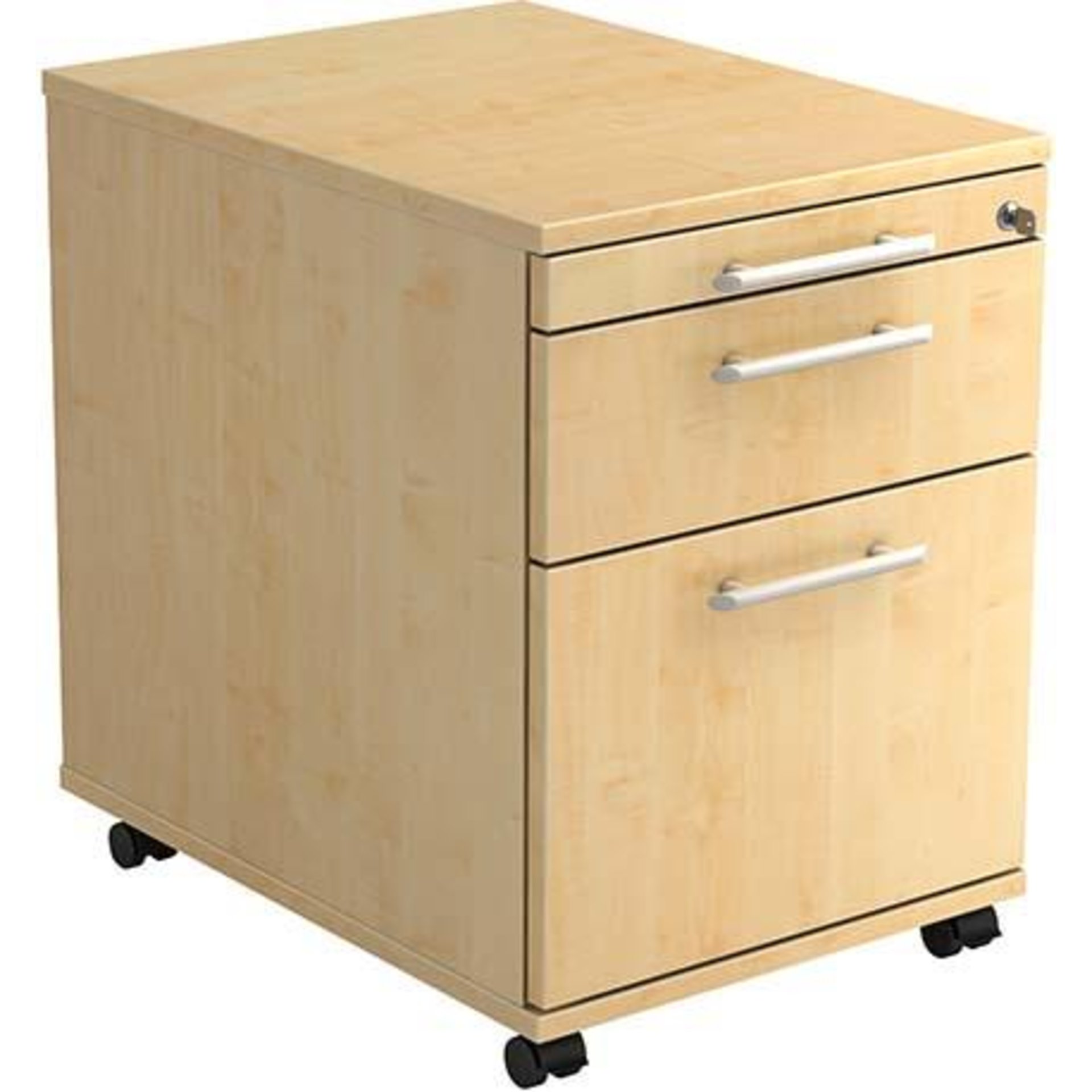 Rollcontainer zur Schreibtisch-Serie Solid, 1 Schub, 1 Hängeregistraturauszug, Tiefe 580 mm