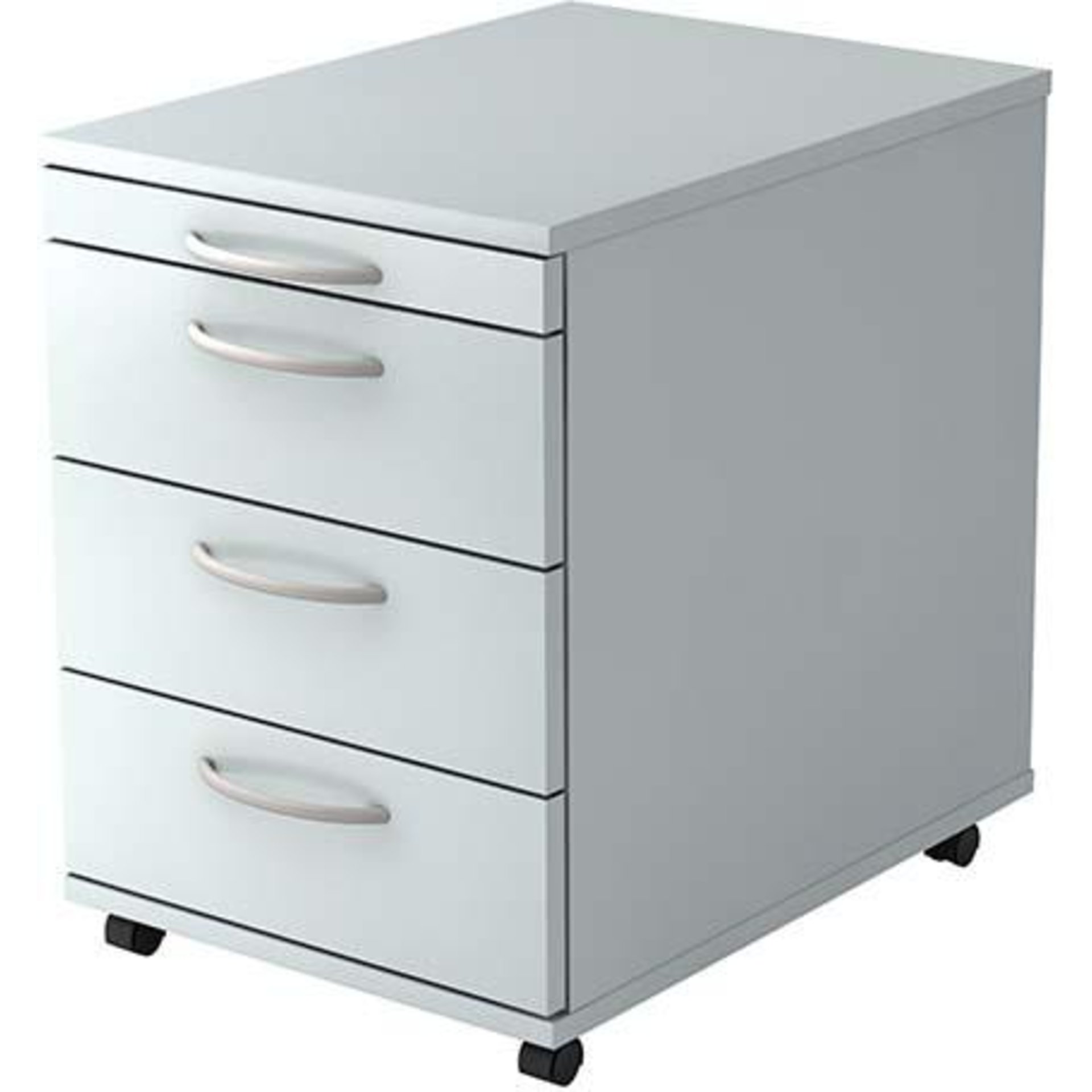 Rollcontainer 428x580x590mit 3 Schüben Grau