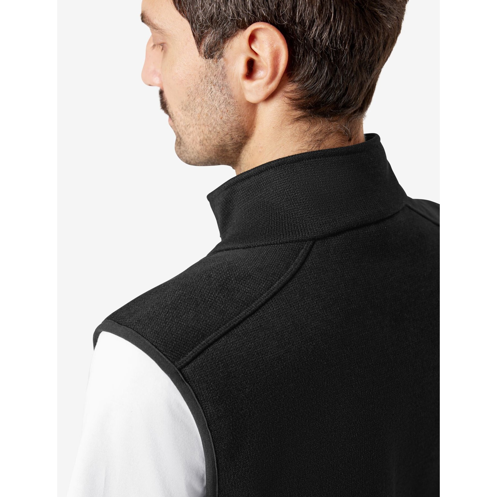 ADDE Strick-Fleece-Weste  schwarz 4XL