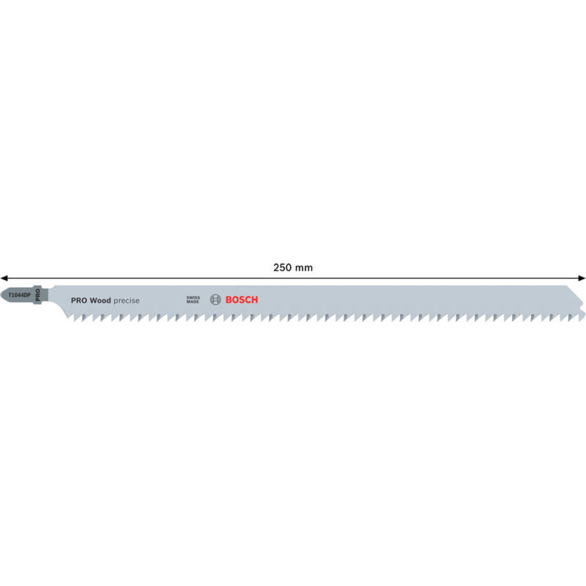 PRO Wood precise T1044DP Stichsägeblatt, 250 mm, 3-tlg.