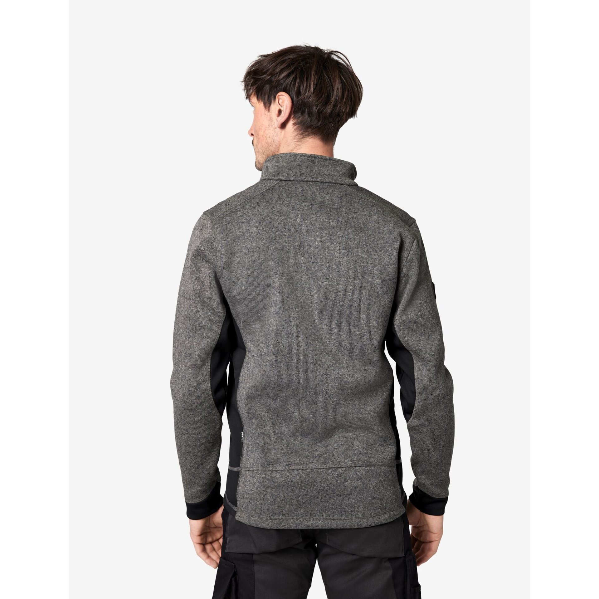 PATRICK Strick-Fleece-Troyer anthrazit-schwarz Gr. 2XL