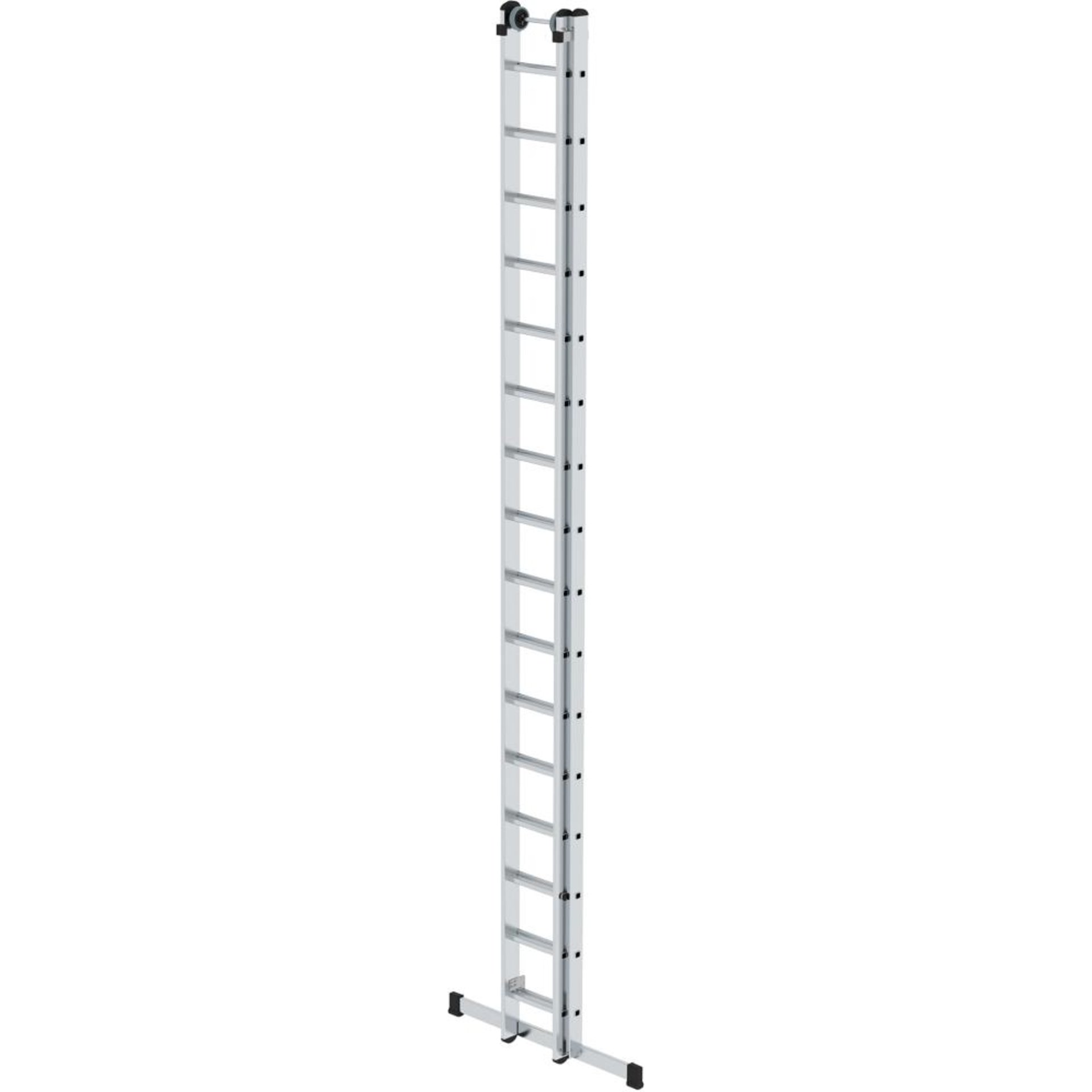 Alu-Schiebeleiter 2x16 Sprossen Leiterlänge 4,74m eingef.Arbeitshöhe bis 9,40 m
