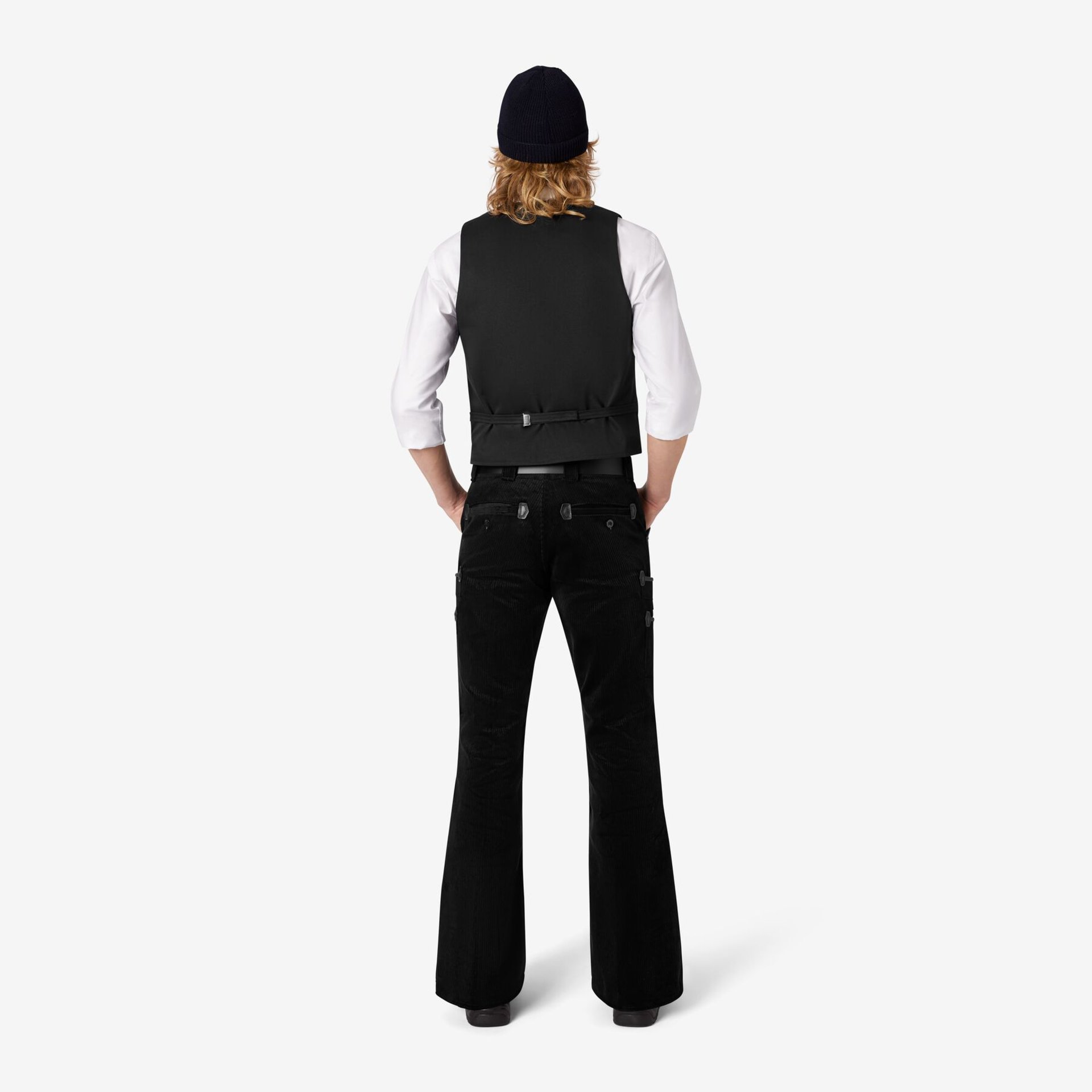 GUSTAV Zunfthose Trenkercord Dreidraht m. Echtleder schwarz 54