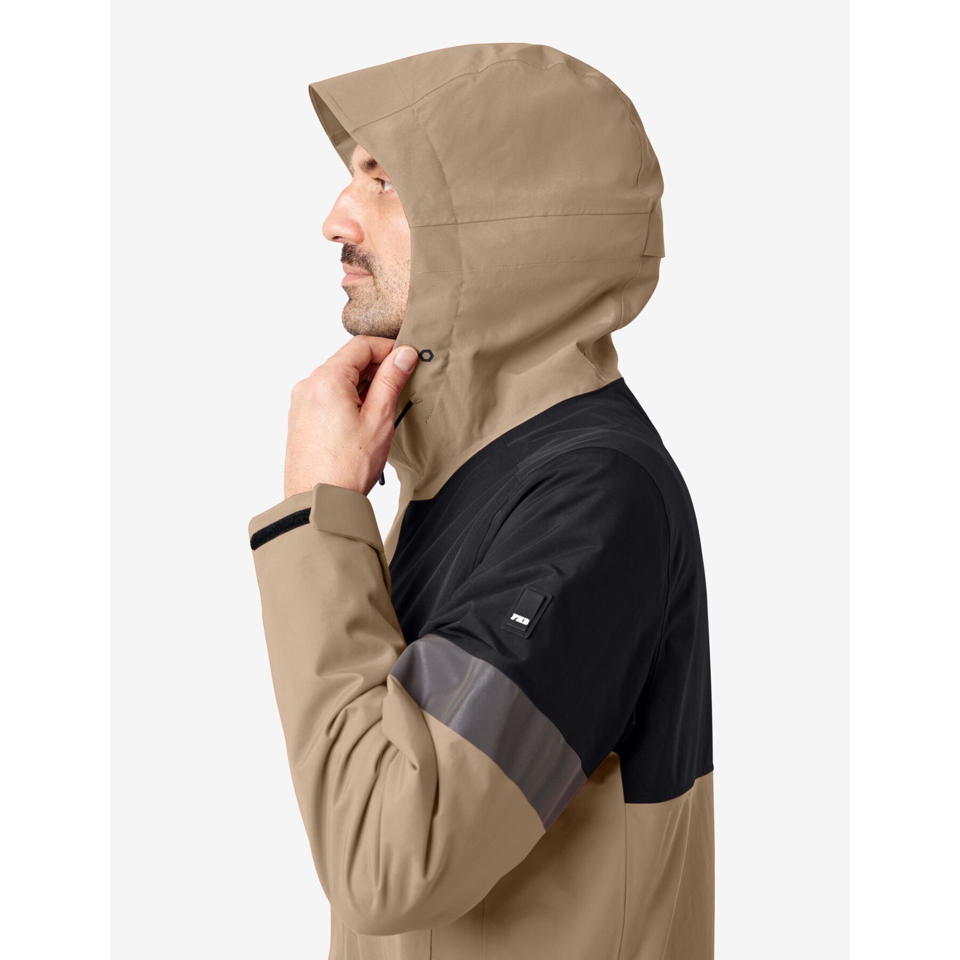 LUCA Hardshell-Jacke beige-schwarz M
