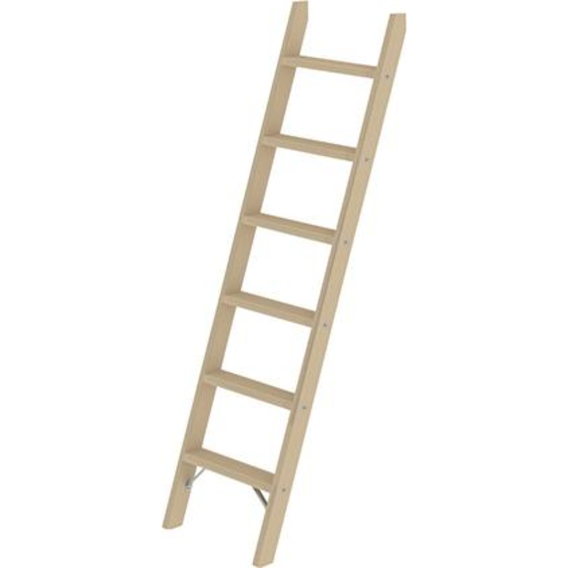 Holz-Stufen-Anlegeleiter ohne Traverse