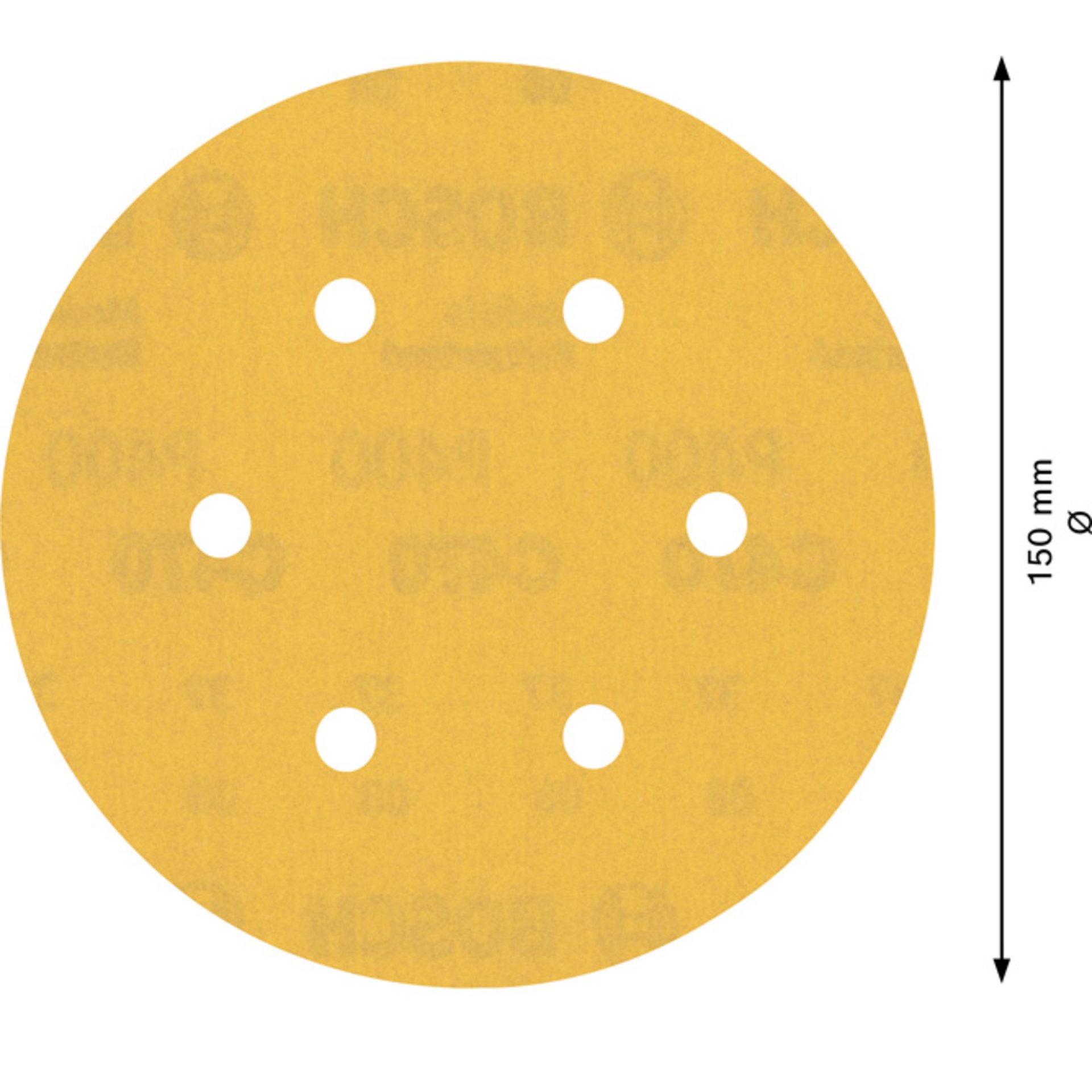 EXPERT C470 Schleifpapier mit 6 Löchern für Exzenterschl., 150 mm, K 400, 5-tlg.