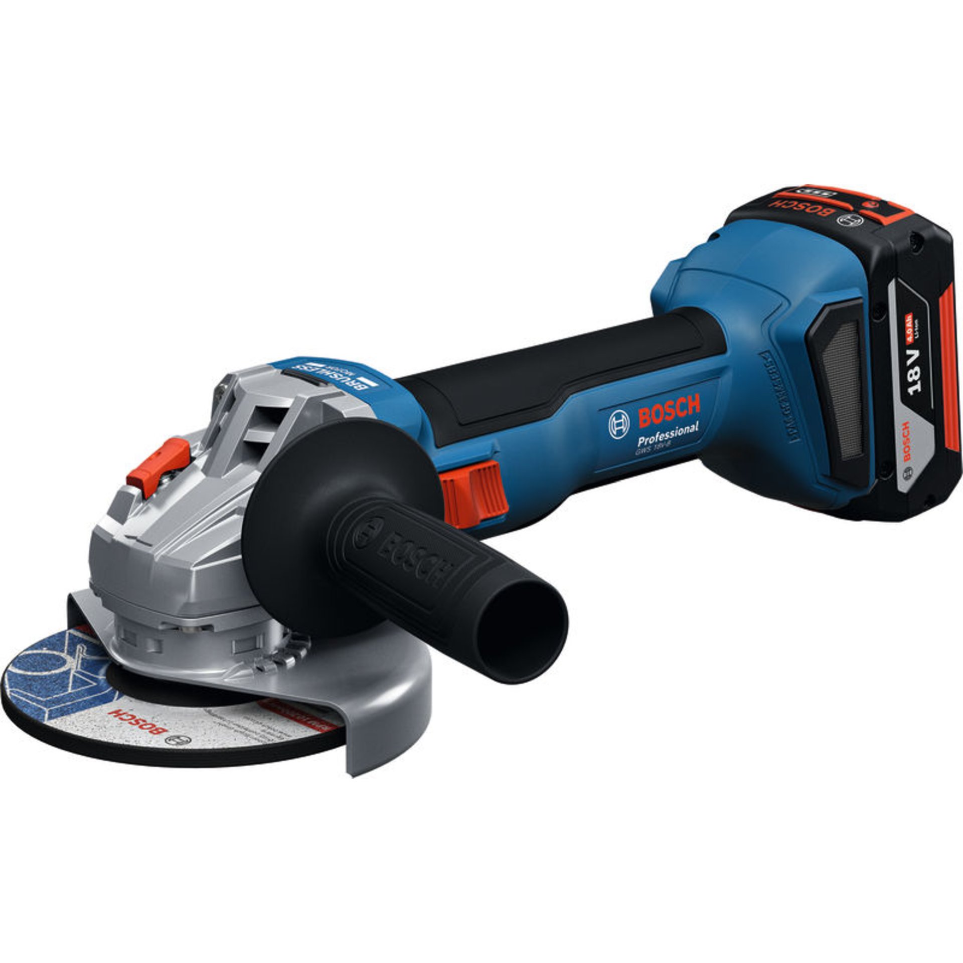 Akku-Winkelschleifer GWS 18V-8, 2 x Akku GBA 18V 5.0Ah, L-BOXX 136