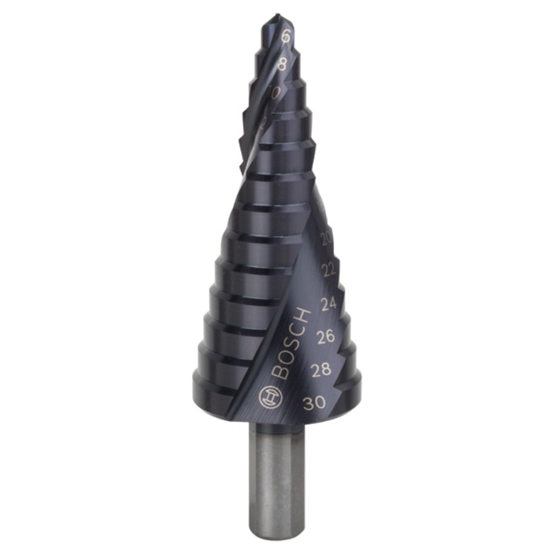 Stufenbohrer HSS-AlTiN, 6 - 30 mm, 10 mm, 93,5 mm, 13 Stufen