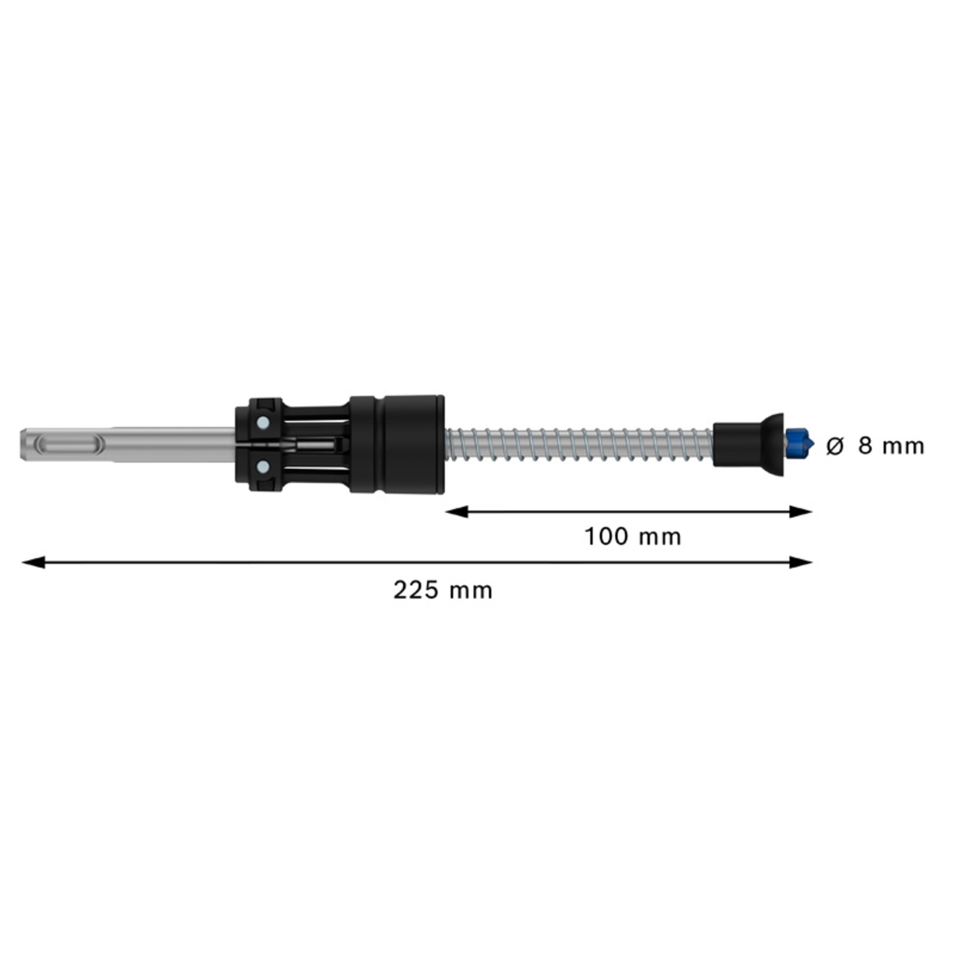 EXPERT SDS Clean plus-8X Hammerbohrer, 8 x 100 x 225 mm