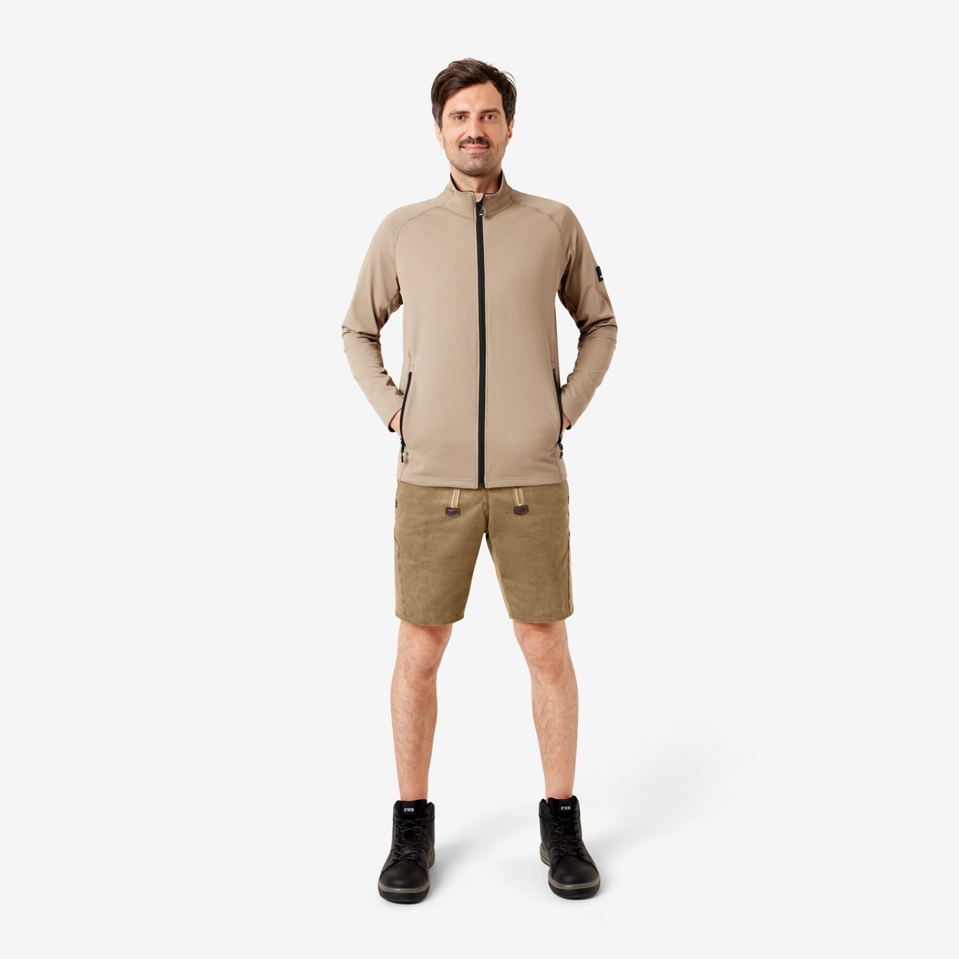 KUNO Jersey-Fleecejacke beige 4XL